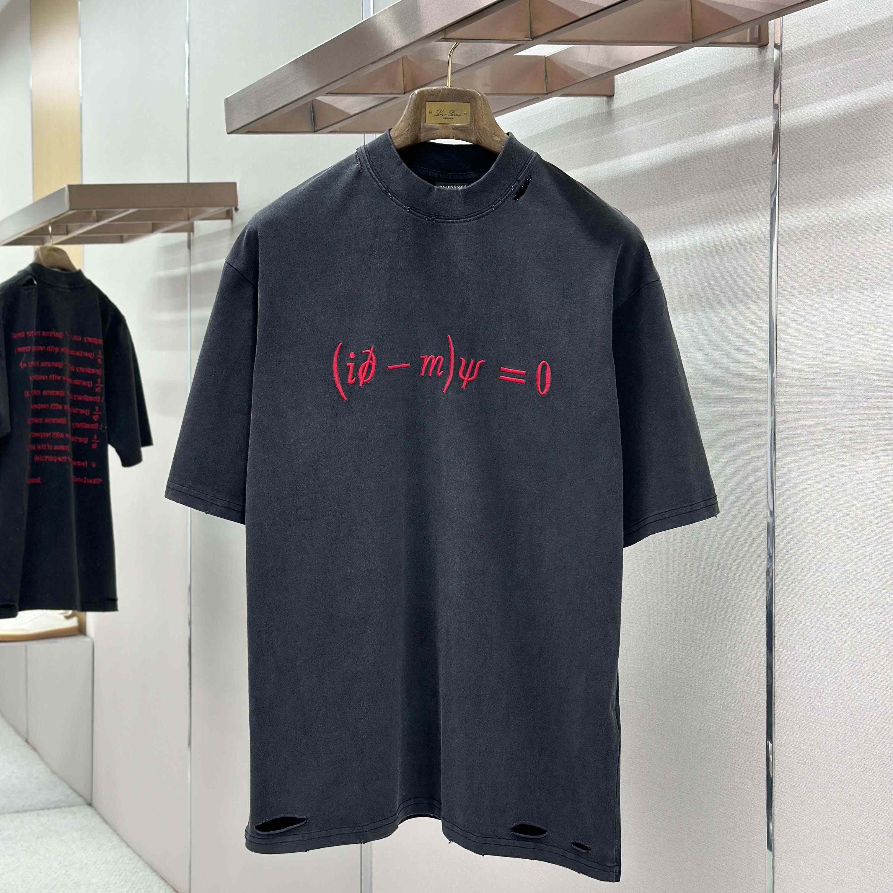 Balenciaga Dirac Equation Fitted T-Shirt  - DesignerGu