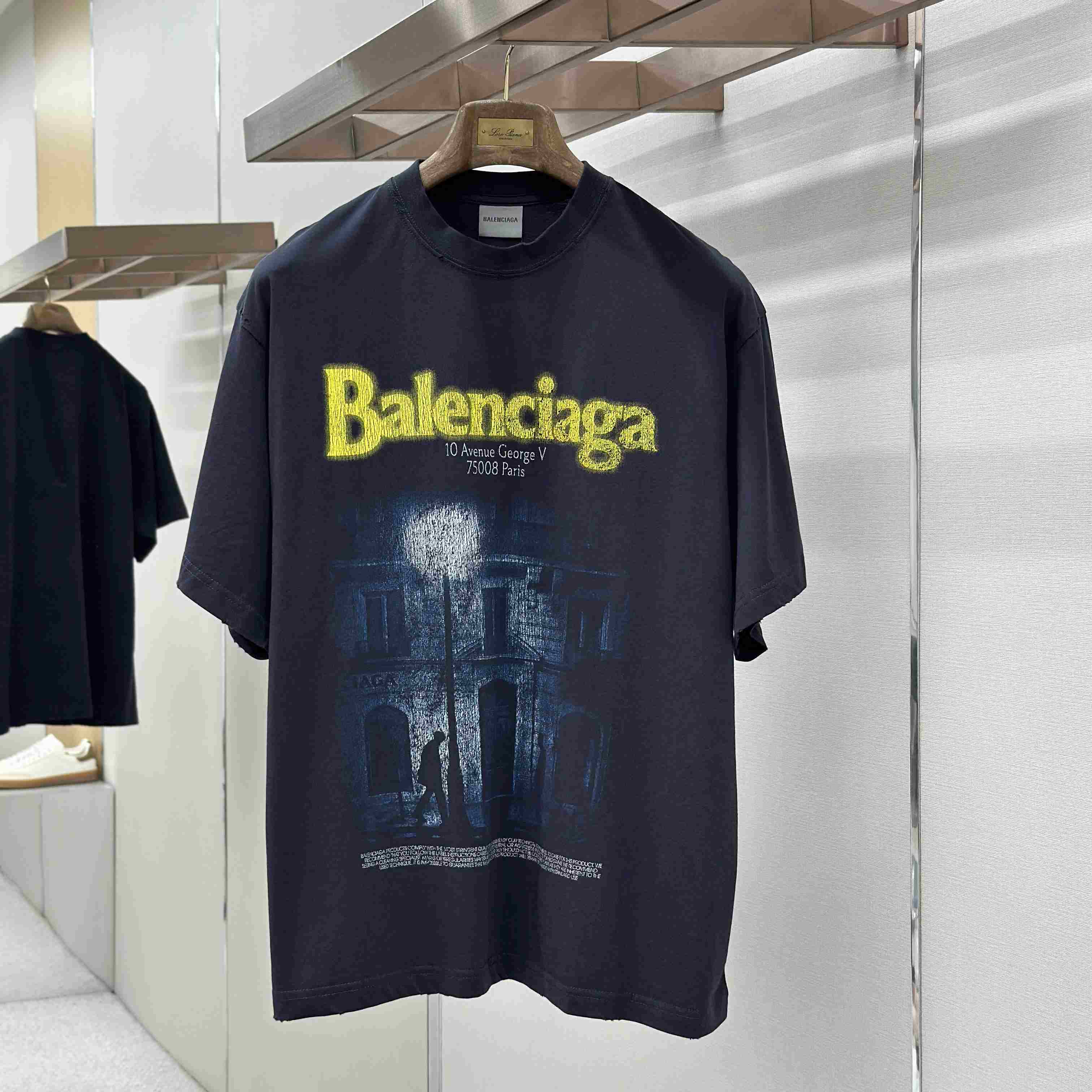 Balenciaga Printed Cotton-Jersey T-Shirt - DesignerGu