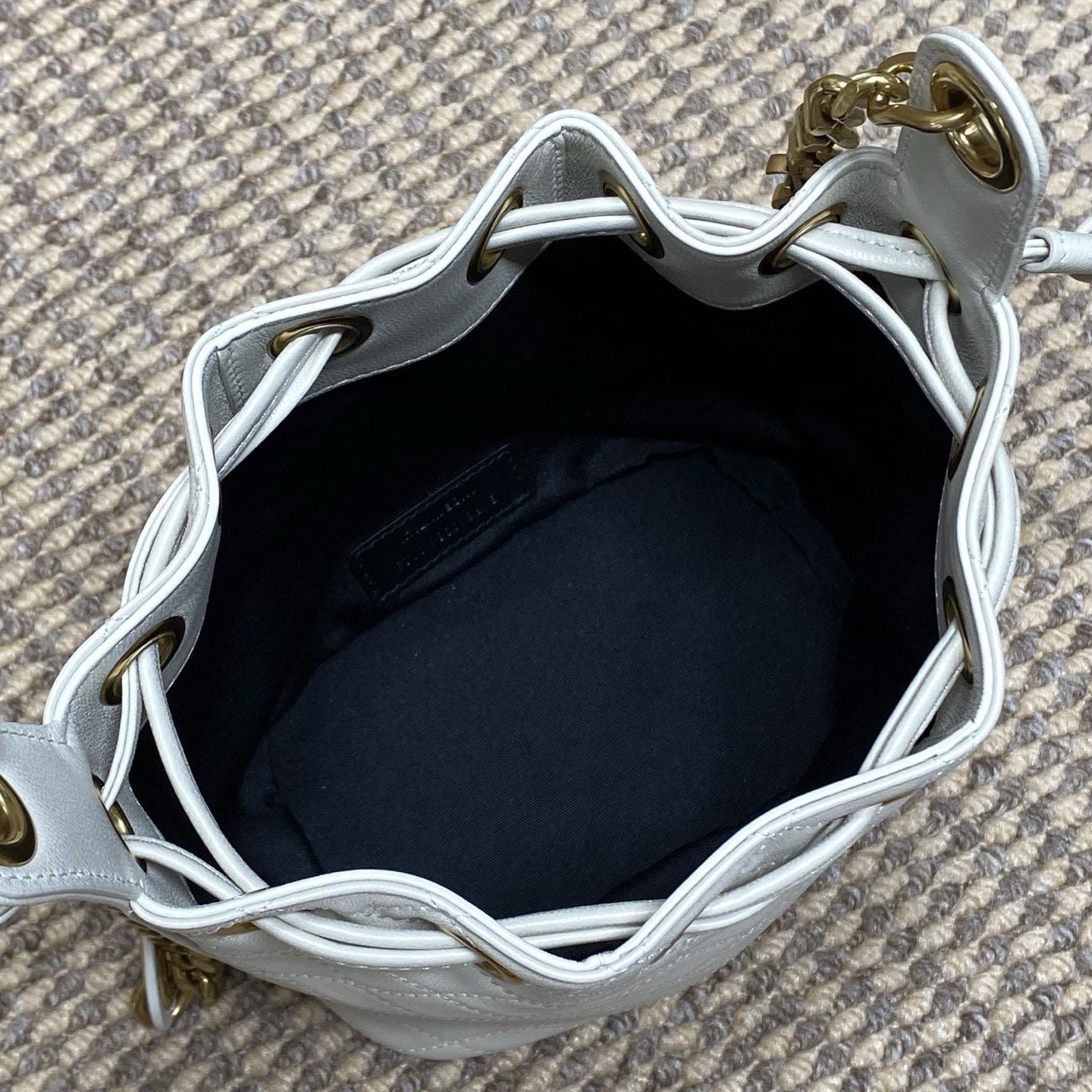 Saint Laurent Cassandre Quilted Leather Bucket Bag - DesignerGu