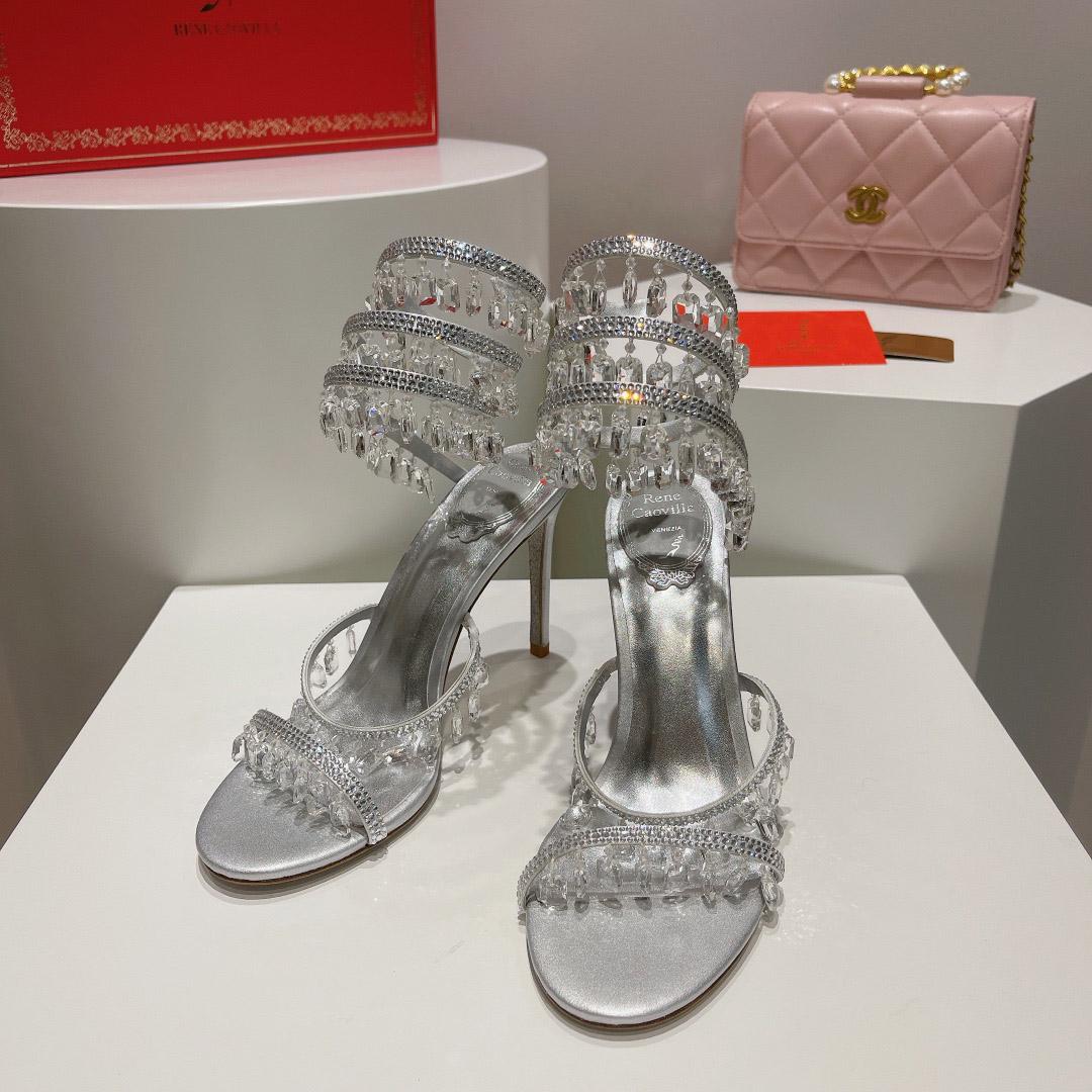 Rene Caovilla Chandelier Embellished Sandals - DesignerGu