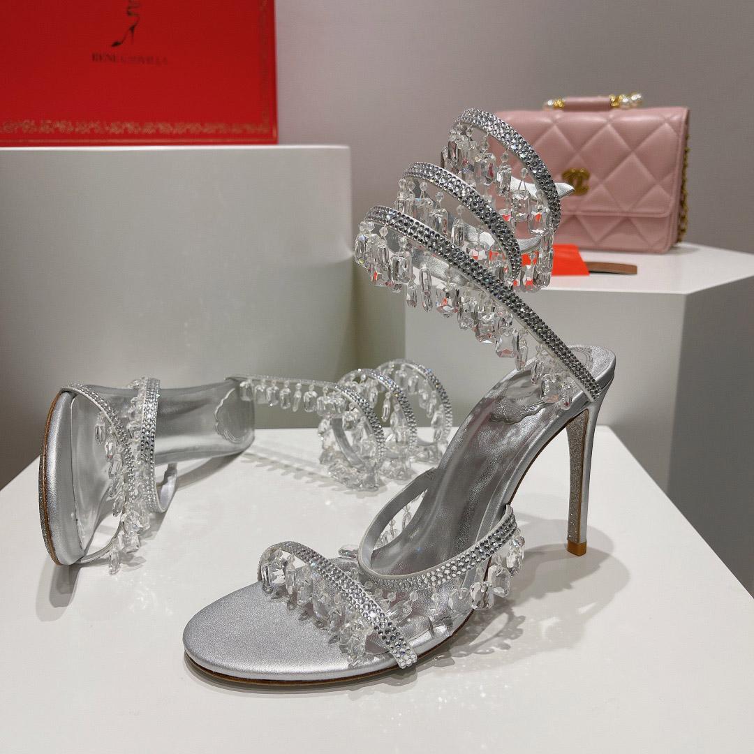 Rene Caovilla Chandelier Embellished Sandals - DesignerGu