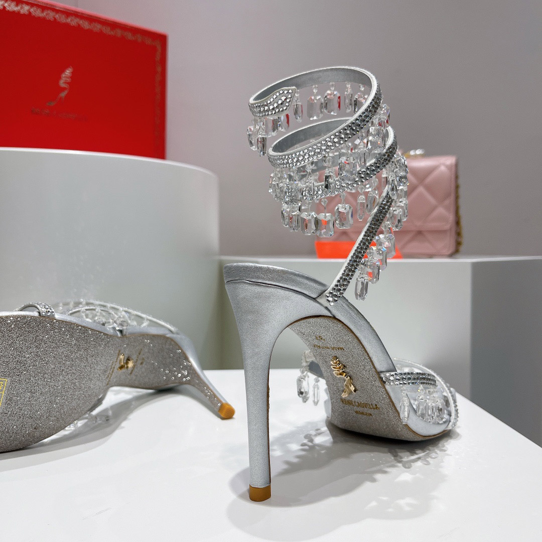 Rene Caovilla Chandelier Embellished Sandals - DesignerGu