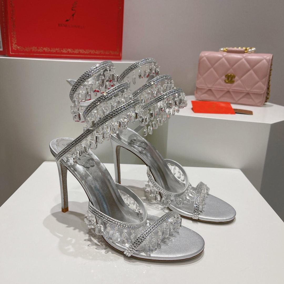 Rene Caovilla Chandelier Embellished Sandals - DesignerGu