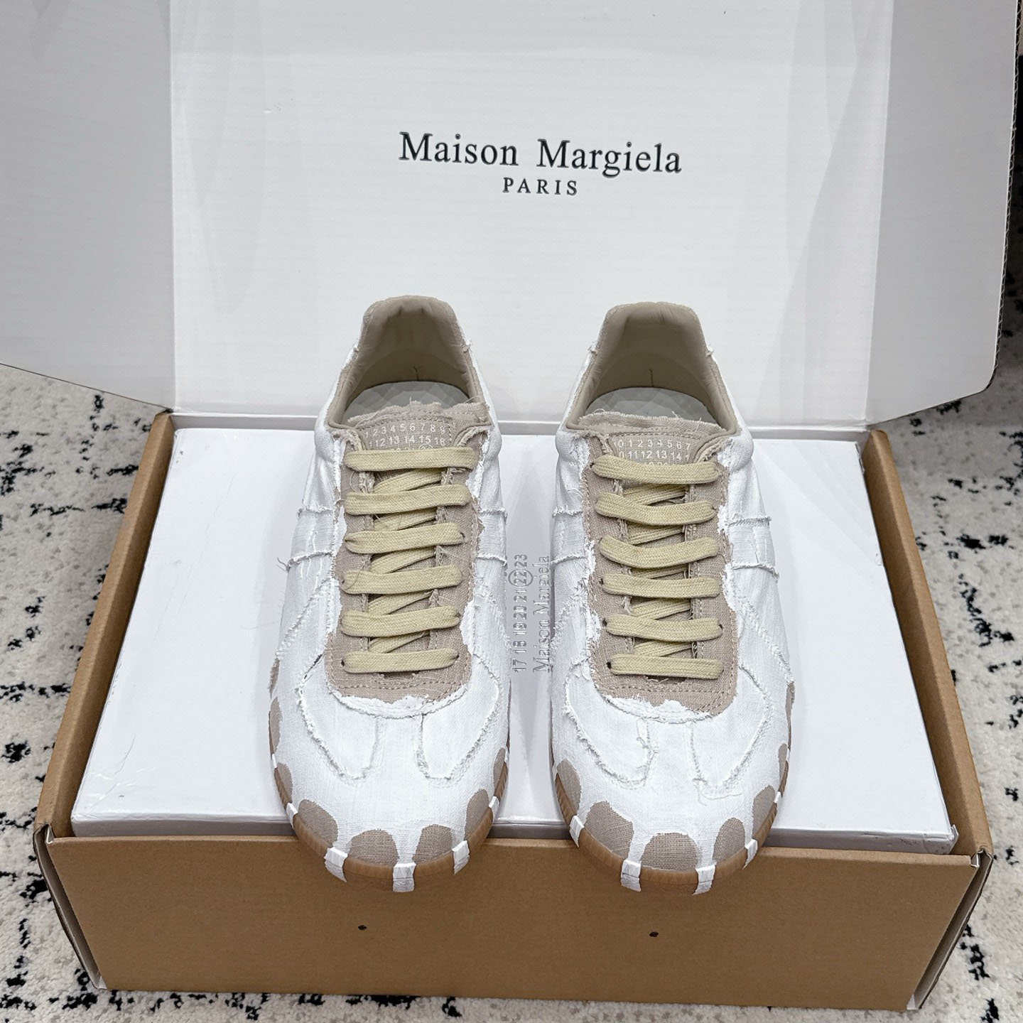 Maison Margiela  Replica Low 'Paint Splatter - White Pink' - DesignerGu