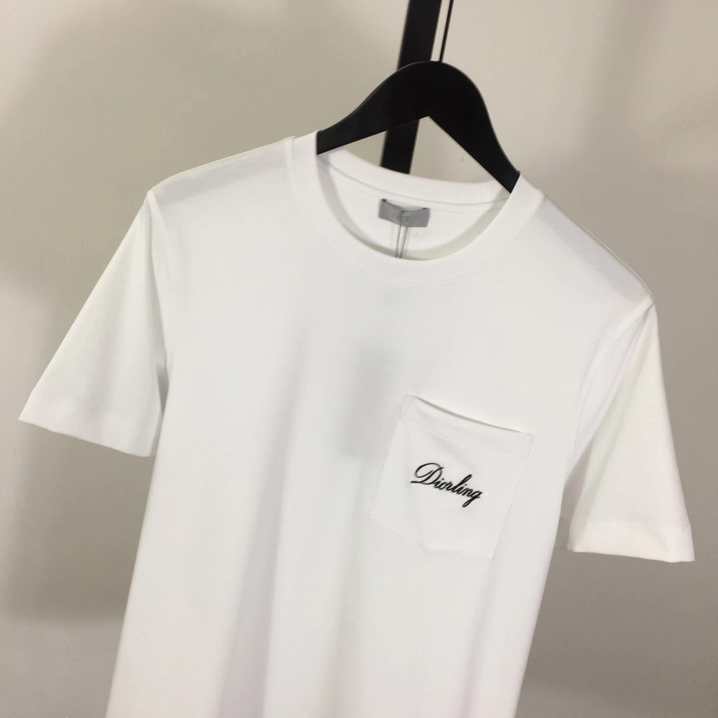 Dior Cotton Logo Pocket T-shirt - DesignerGu
