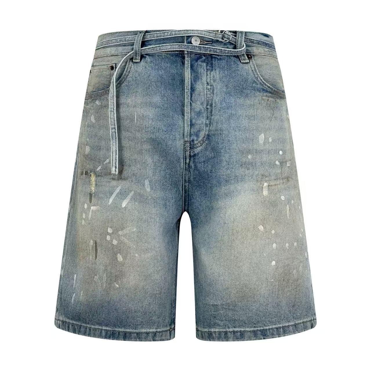 Acne Studios Roland Denim Trafalgar Shorts  With Belt - DesignerGu