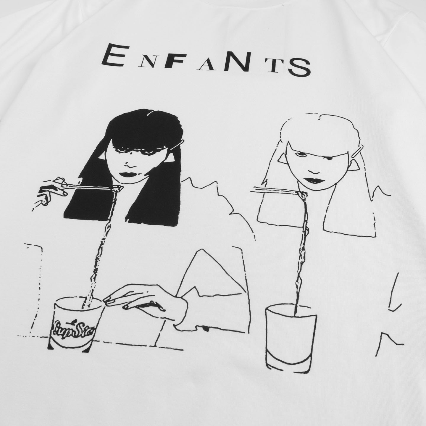 Enfants Riches Déprimés Sapporo Girl Printed Cotton Jersey T-Shirt 'White' - DesignerGu