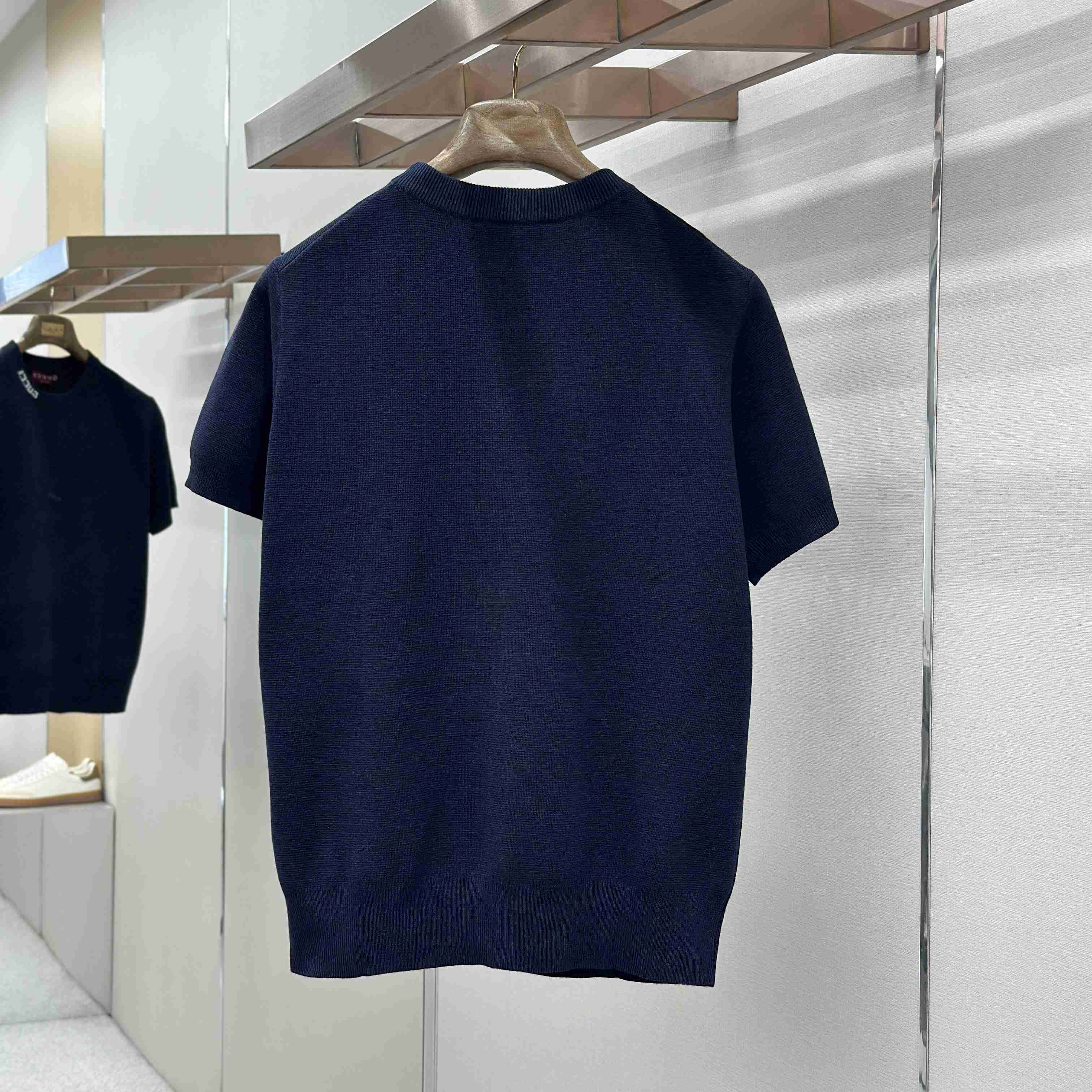 Gucci Silk Cotton Knit T-shirt With Intarsia - DesignerGu