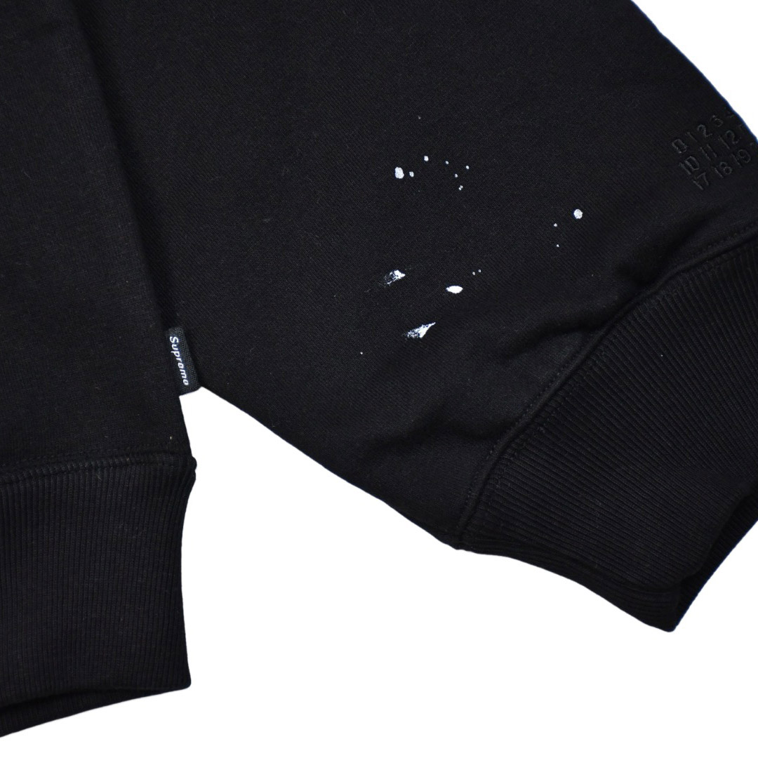 Supreme x MM6 Maison Margiela Box Logo Zip Up Hooded Sweatshirt 'Black' - DesignerGu
