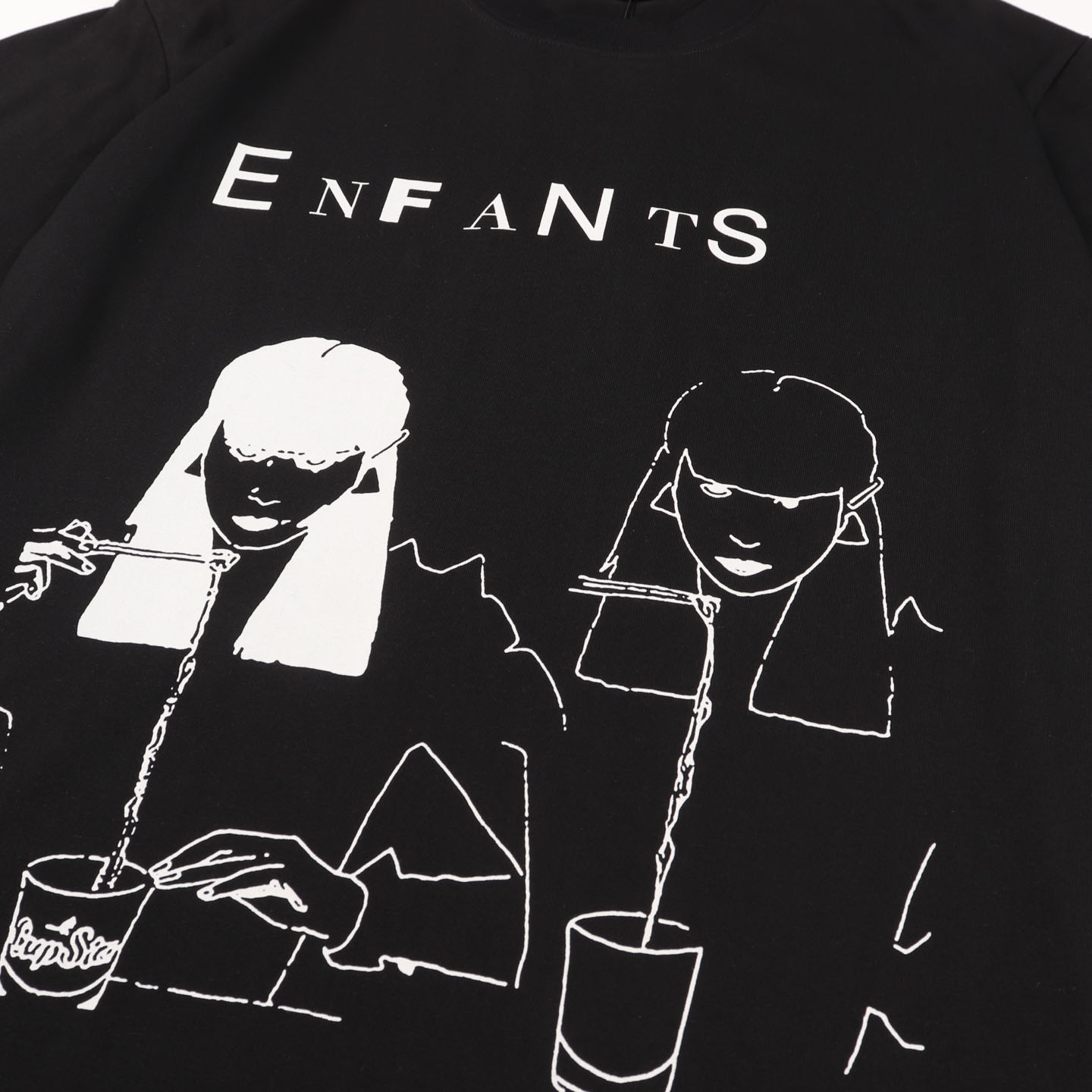Enfants Riches Déprimés Sapporo Girl Printed Cotton Jersey T-Shirt 'Black' - DesignerGu