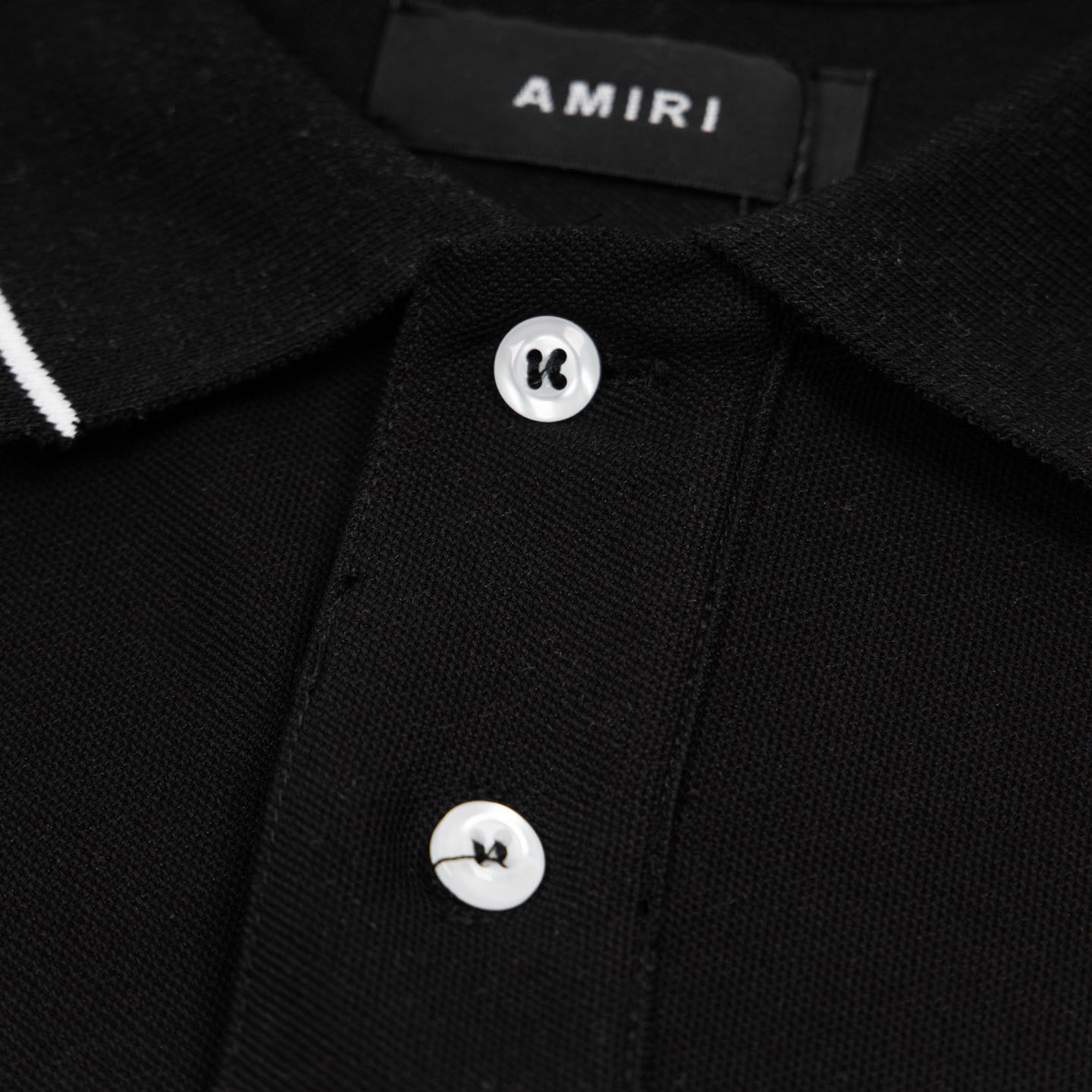 Amiri  Logo Embroidered Polo T-shirt - DesignerGu
