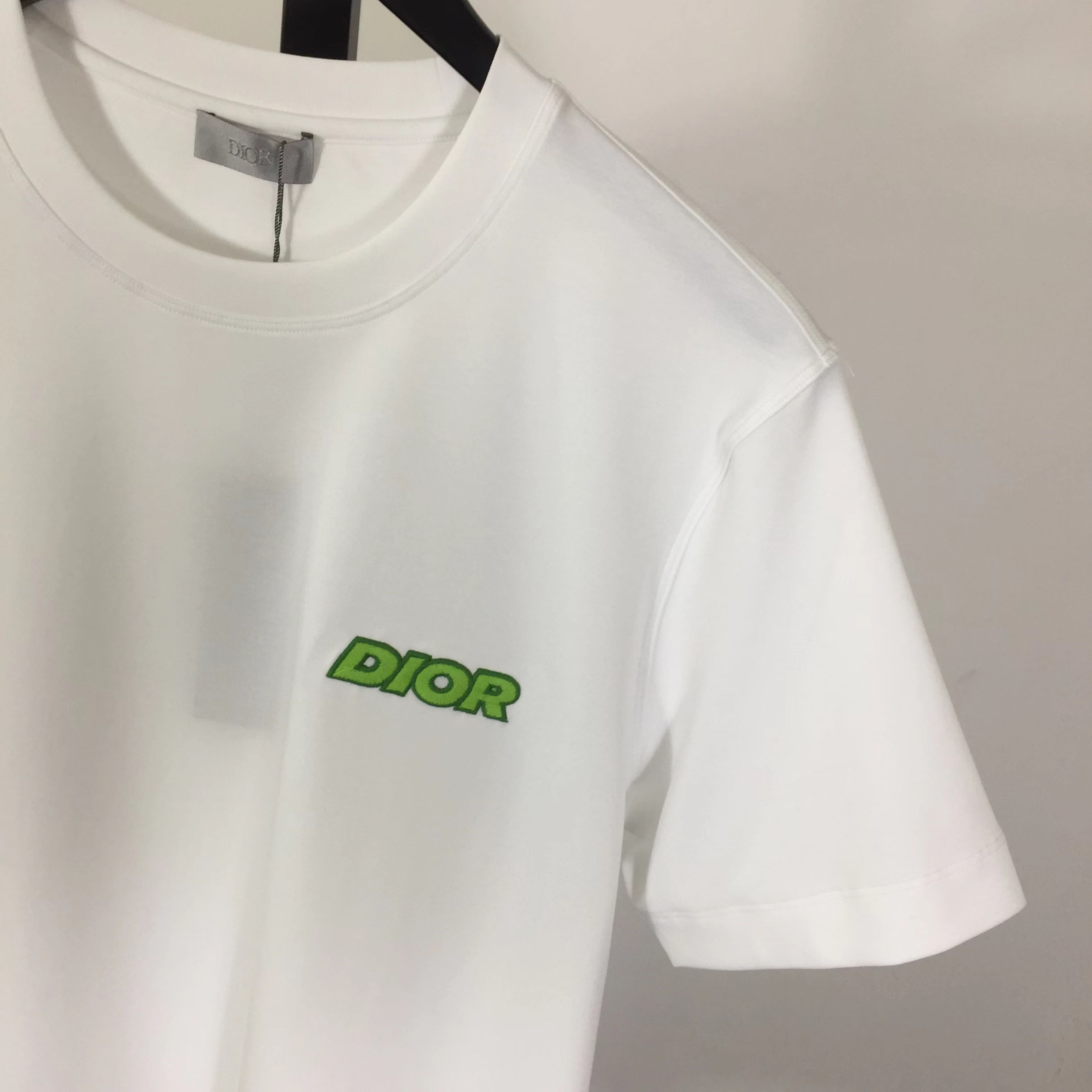 Dior Embroidered Letter T-Shirt, Relaxed Fit  - DesignerGu