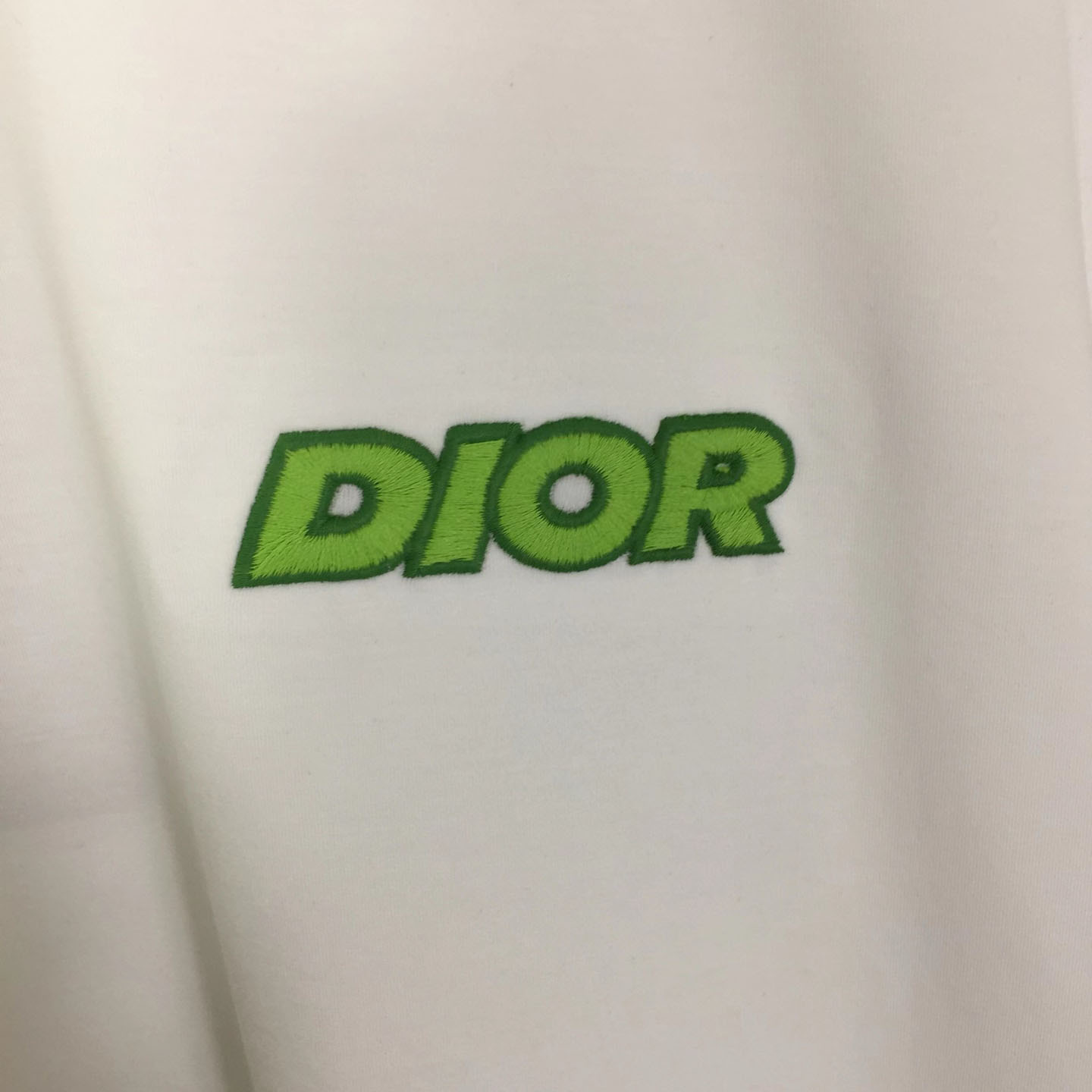 Dior Embroidered Letter T-Shirt, Relaxed Fit  - DesignerGu