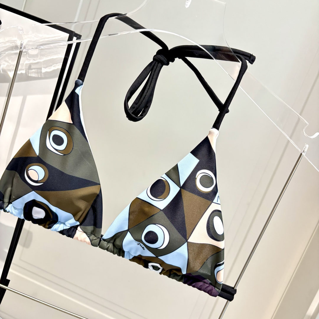 Pucci Iride-Print Bikini Top And Bikini Briefs - DesignerGu