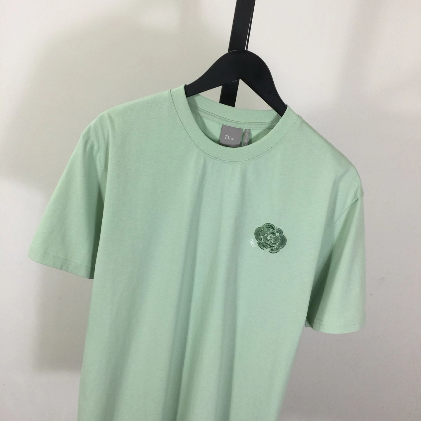 Dior Logo Embroidered Rose  T-shirt - DesignerGu