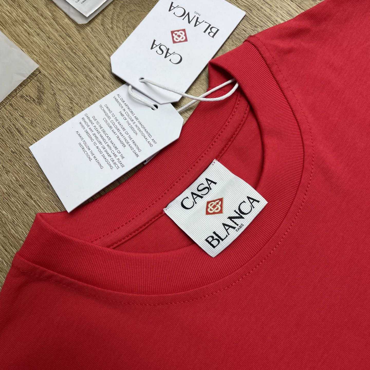 Casablanca  Red Diamond Logo Short Sleeve T‑Shirt C1153 - DesignerGu