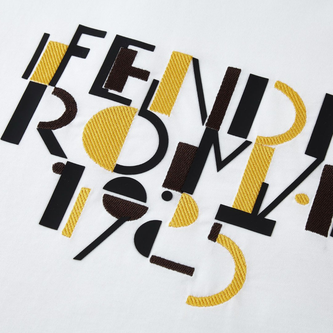 Fendi  White Cotton T-shirt - DesignerGu
