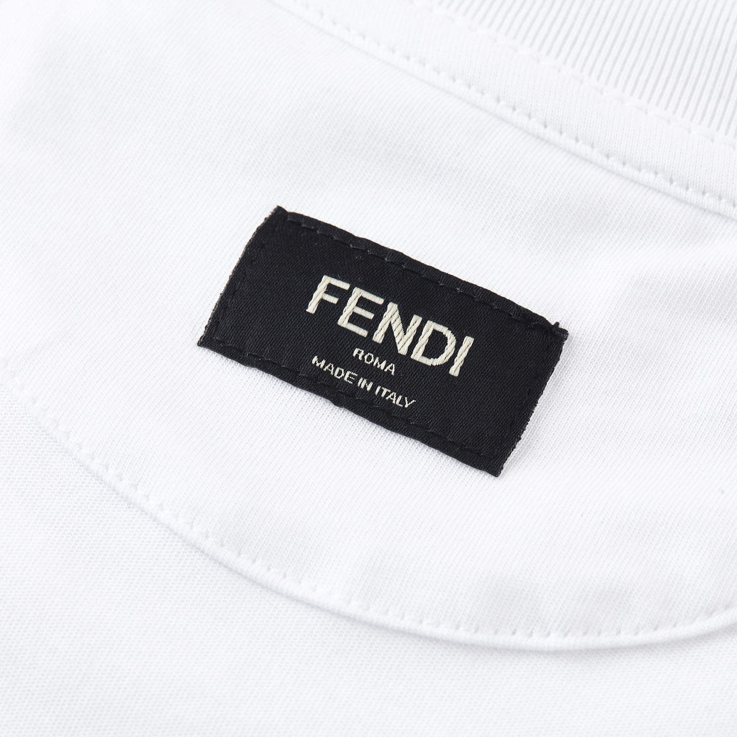 Fendi  White Cotton T-shirt - DesignerGu