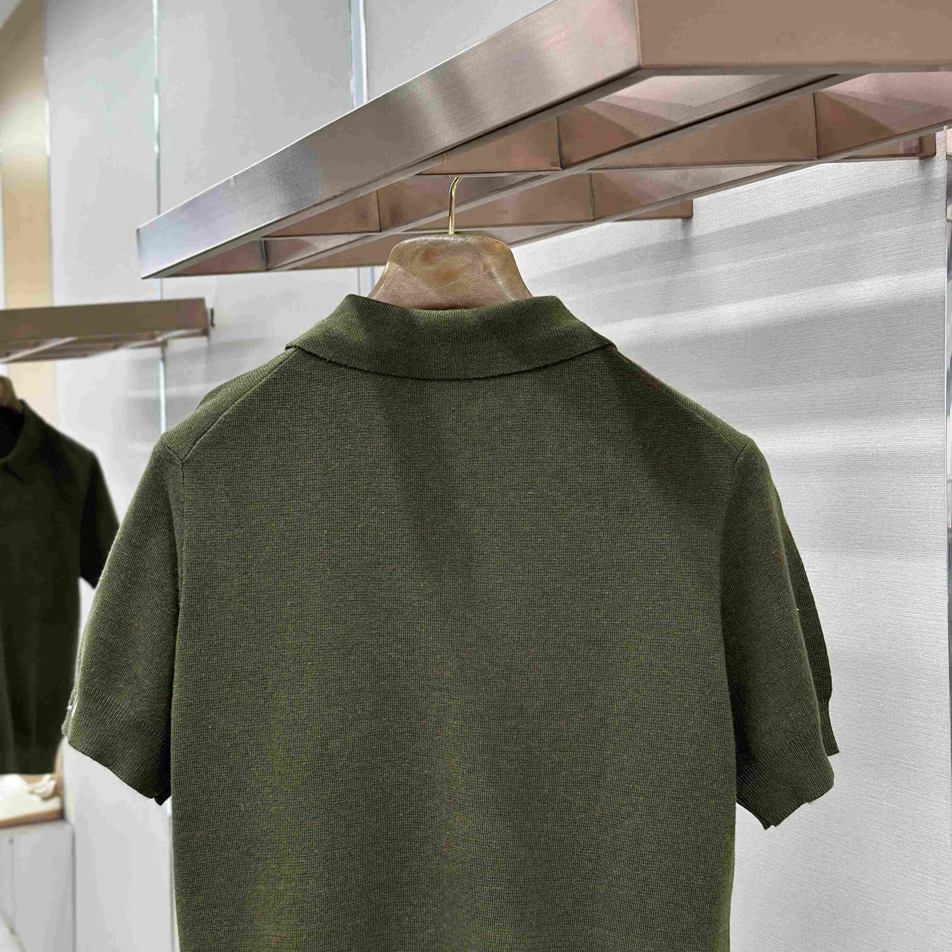 Gucci Silk Cotton Knit Polo Shirt - DesignerGu