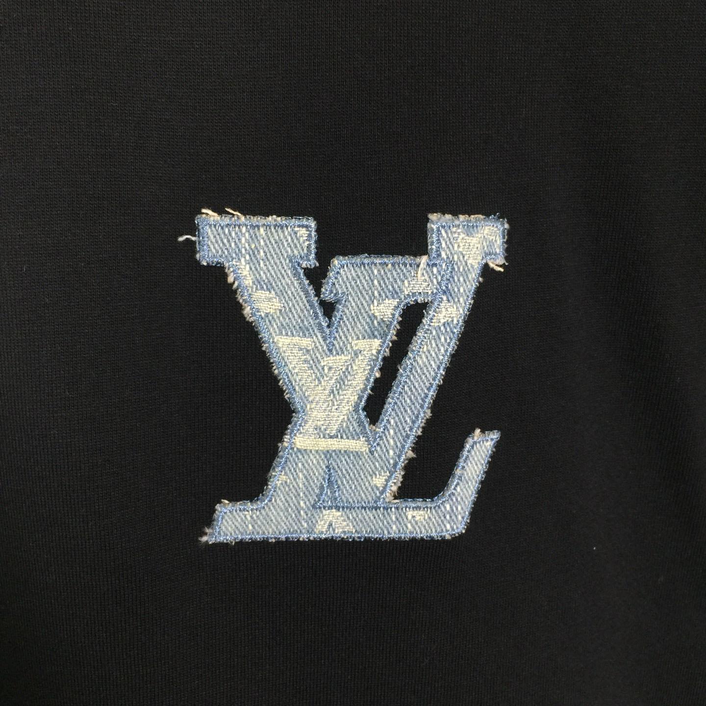 Louis Vuitton Cotton Embroidered Letter T-Shirt - DesignerGu