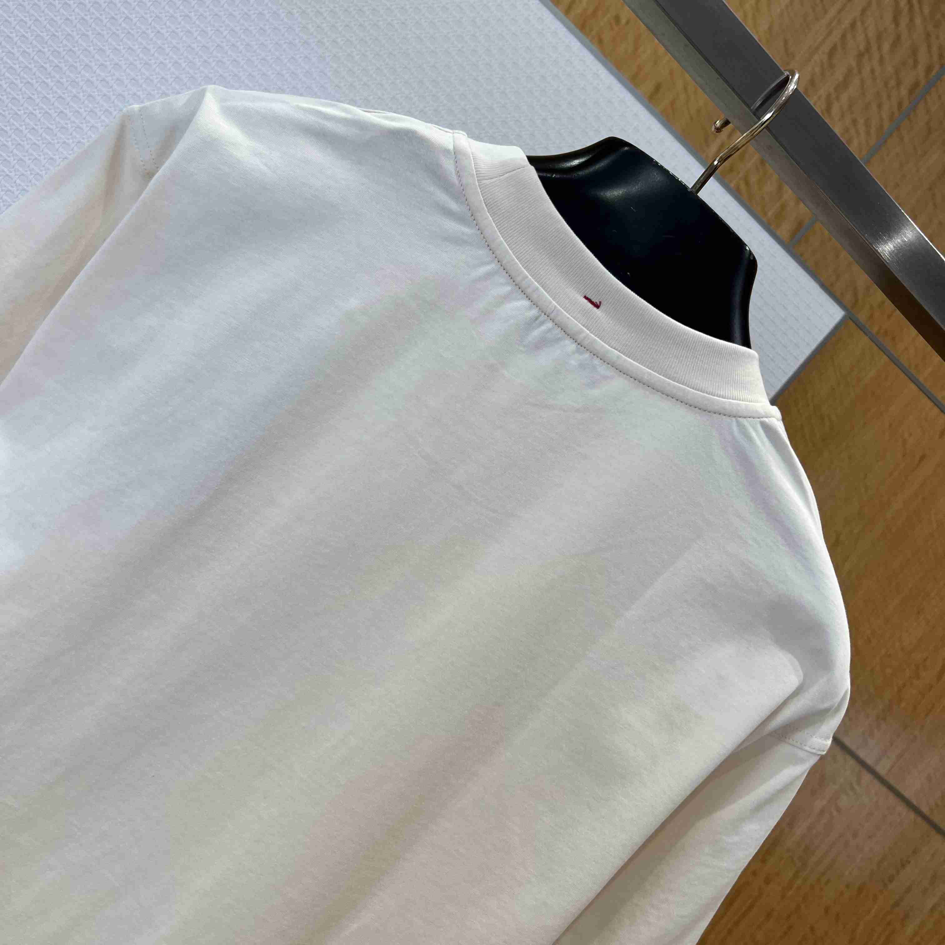 Moncler Cotton Blend T-Shirt with Denim Pocket - DesignerGu