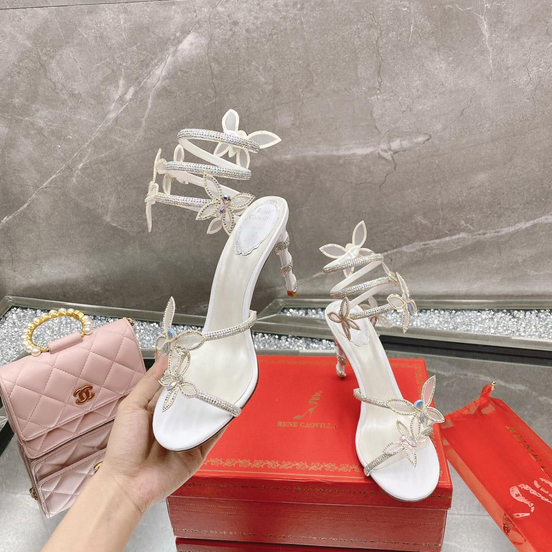 Rene Caovilla Embellished Margot Sandals - DesignerGu