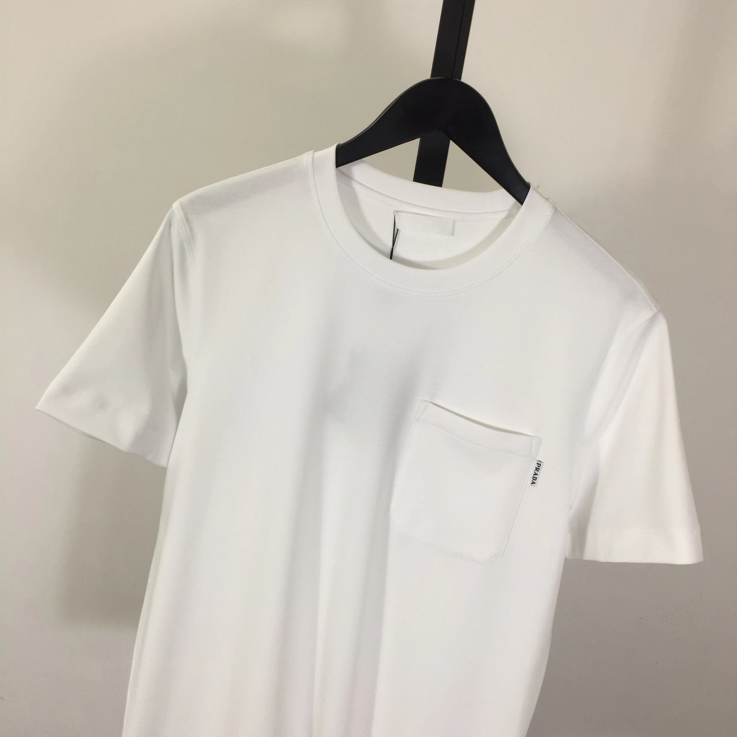 Prada Cotton  Logo Pocket T-shirt - DesignerGu
