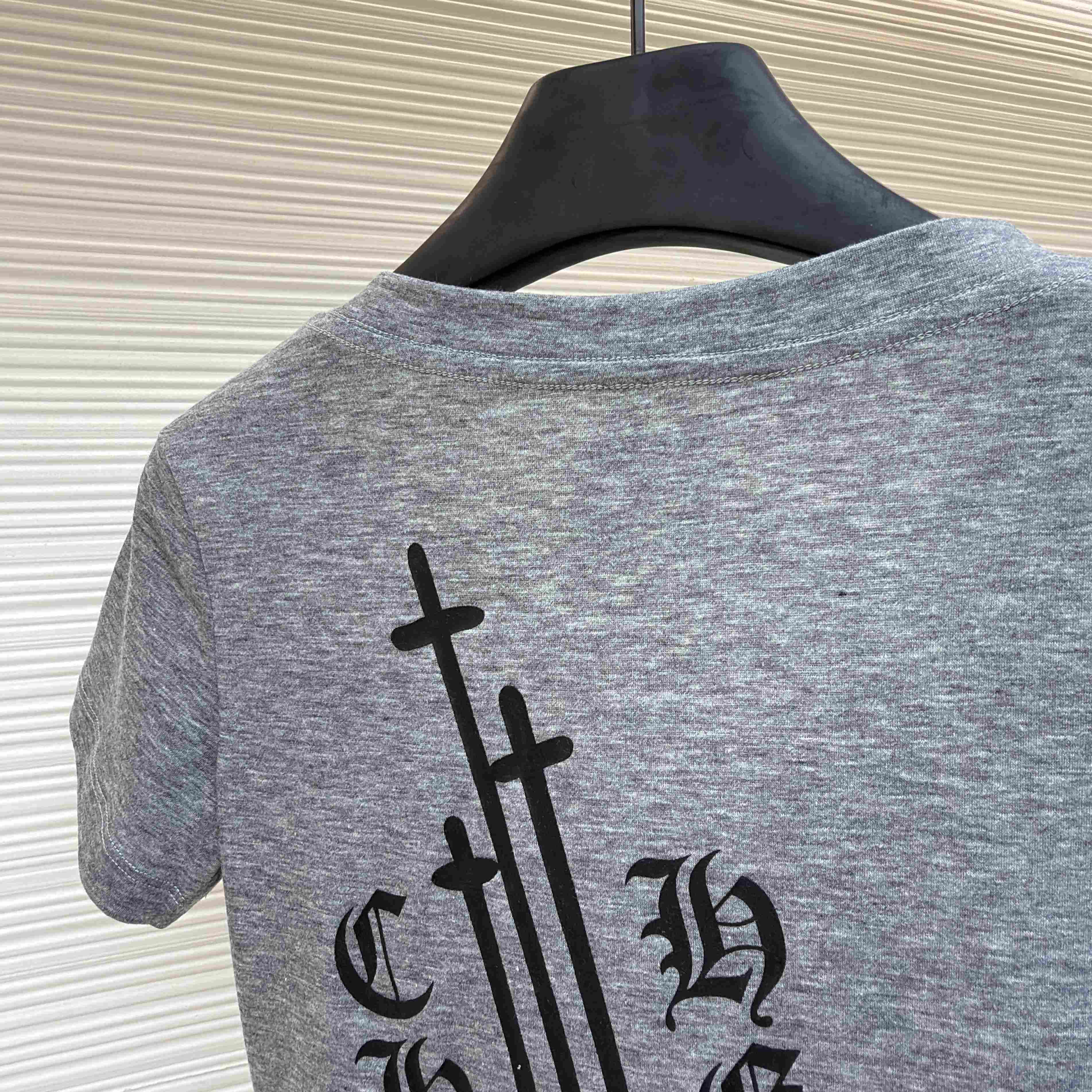 Chrome Hearts V Neck  T-Shirt 'Grey' - DesignerGu