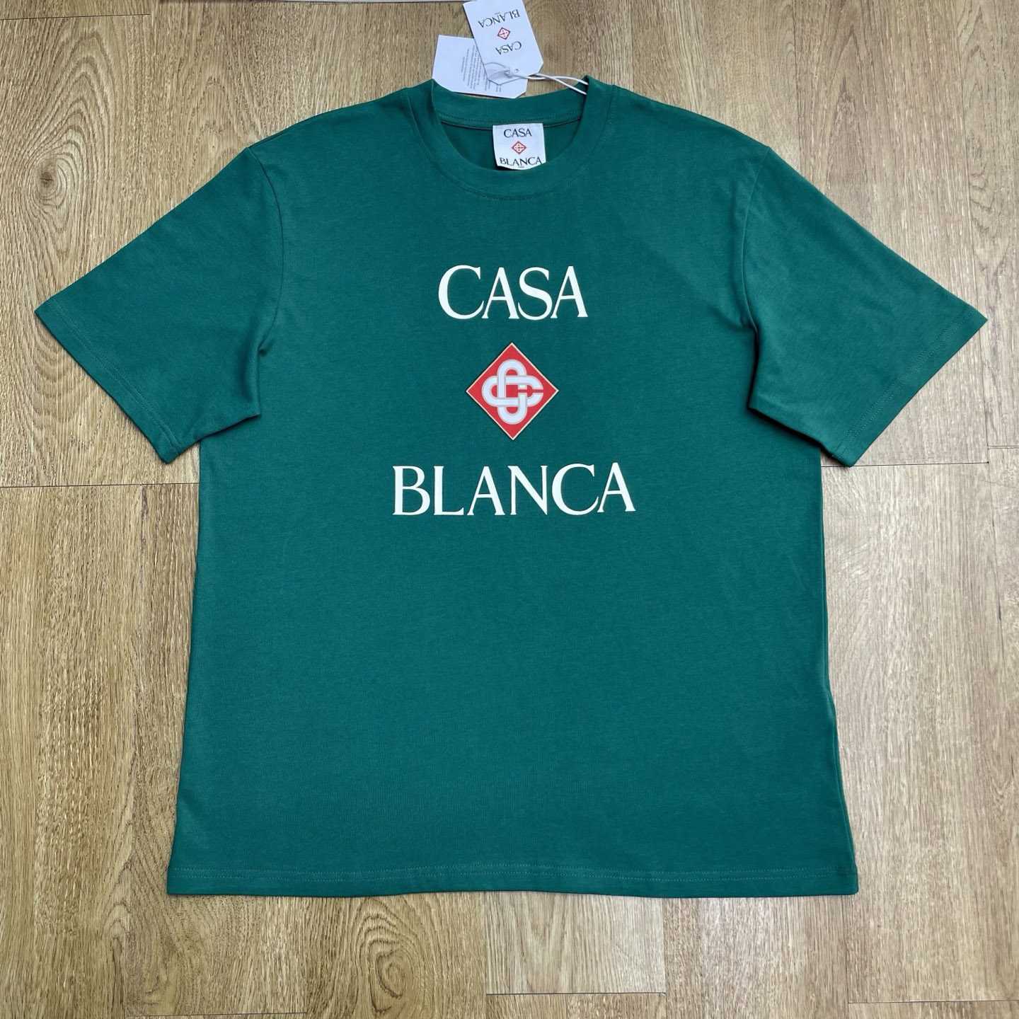Casablanca Green Casablanca Diamond Logo Short Sleeve T‑Shirt C1164 - DesignerGu