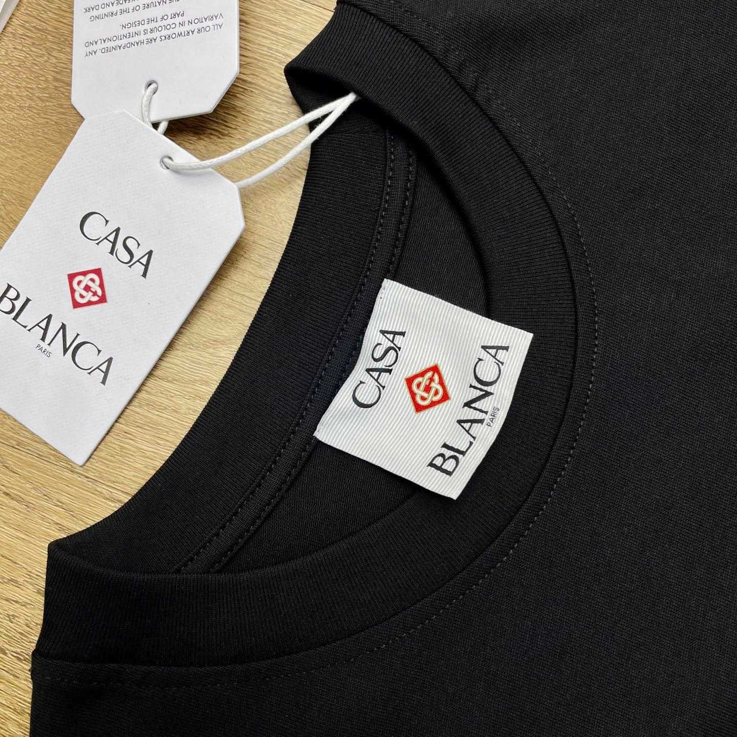 Casablanca Tennis Landscape Classic T-Shirt 'Black' C1146 - DesignerGu