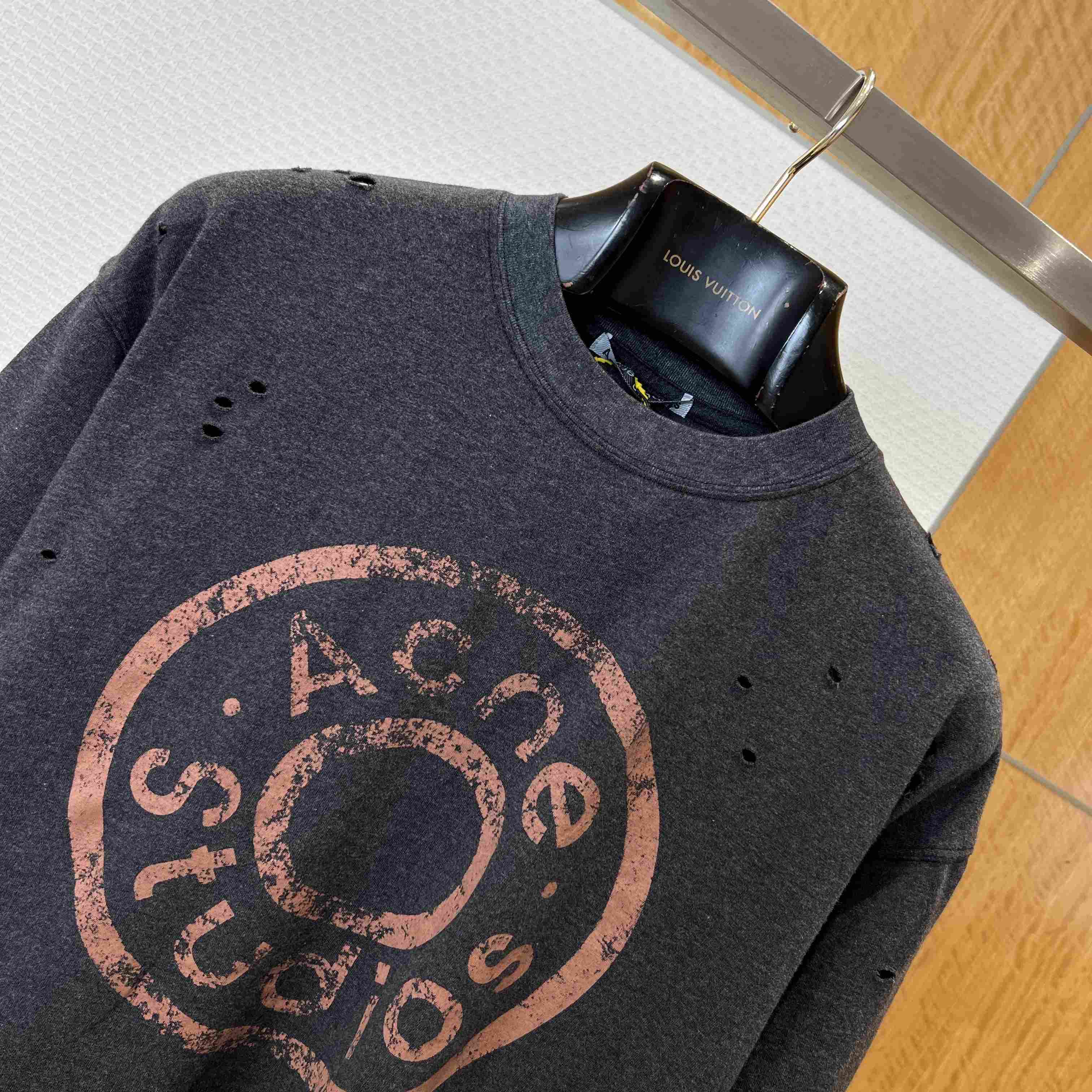 Acne Studios Distressed Logo T-shirt - DesignerGu