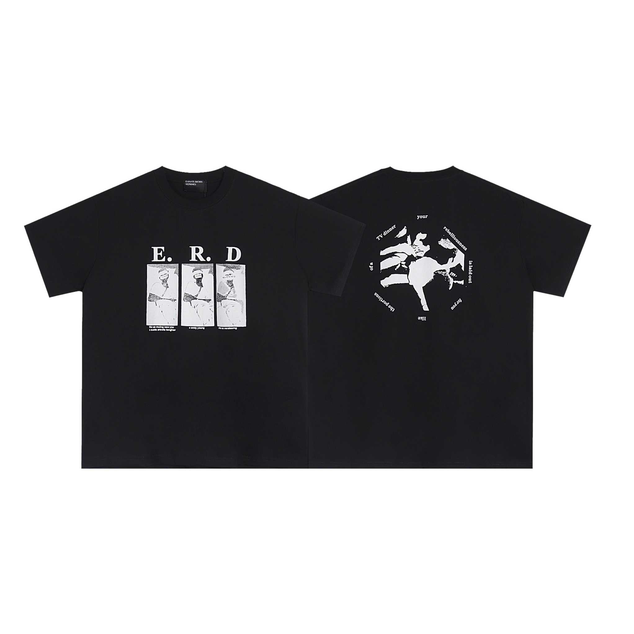 Enfants Riches Déprimés  You Are Nothing Logo Print Cotton Jersey T-Shirt  'Black' - DesignerGu