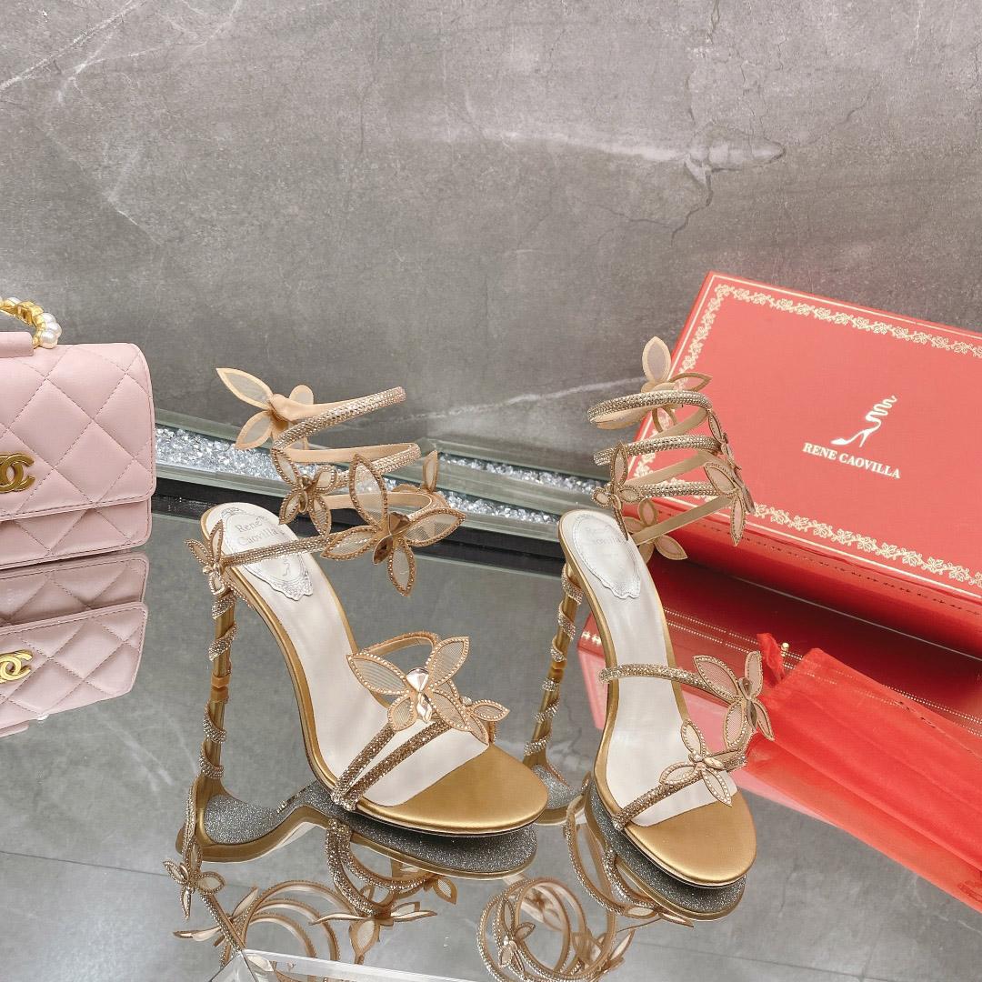 Rene Caovilla Embellished Margot Sandals - DesignerGu