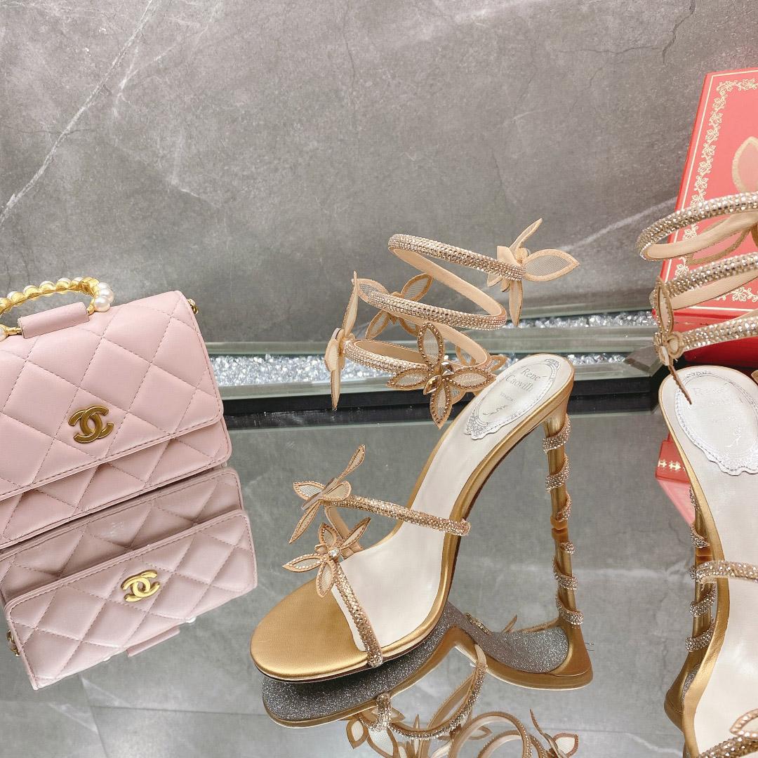 Rene Caovilla Embellished Margot Sandals - DesignerGu