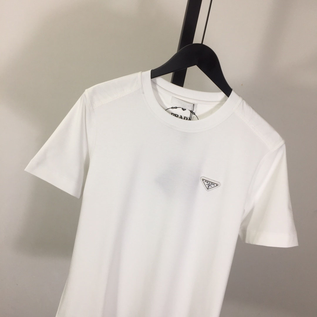 Prada Logo Cotton Tee - DesignerGu