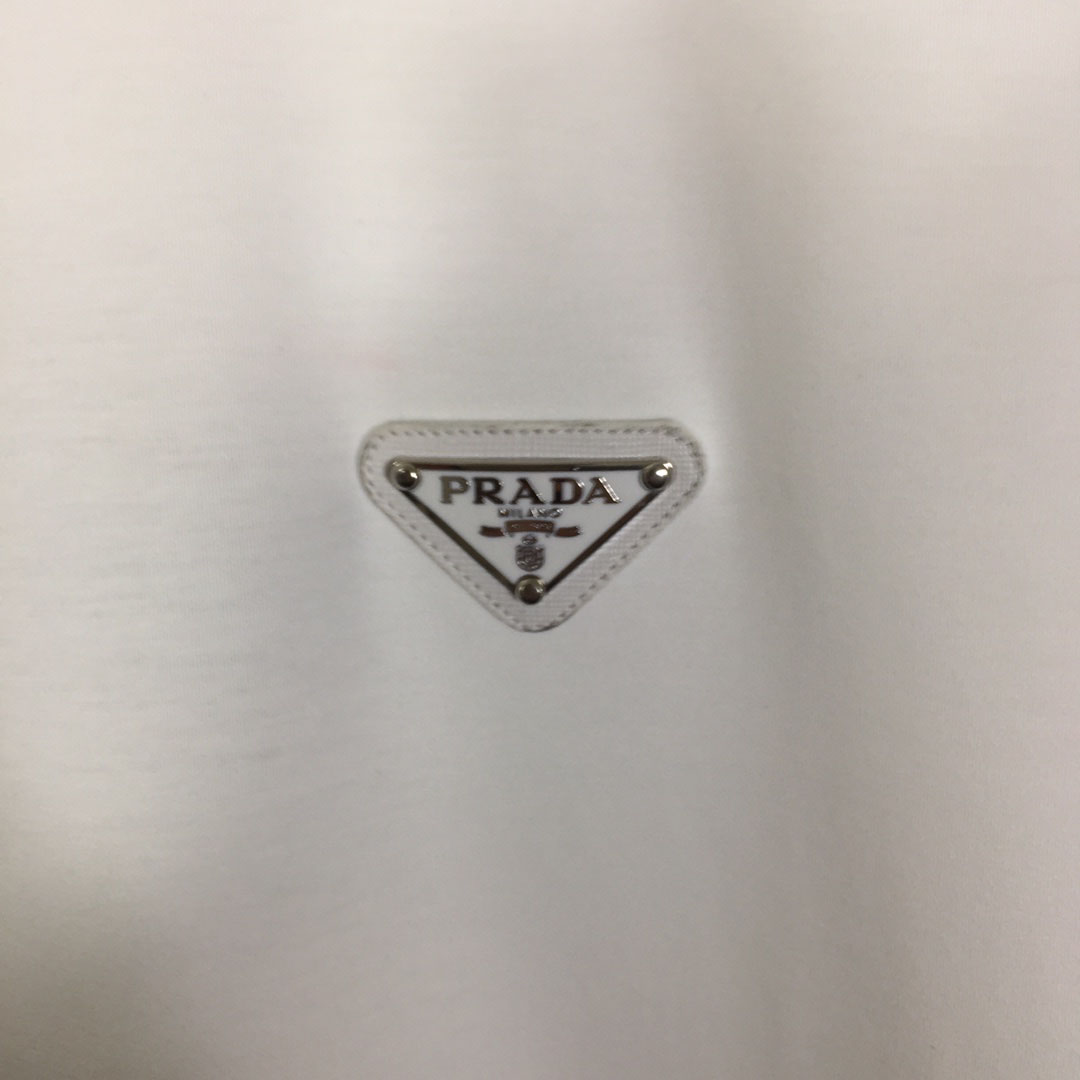 Prada Logo Cotton Tee - DesignerGu