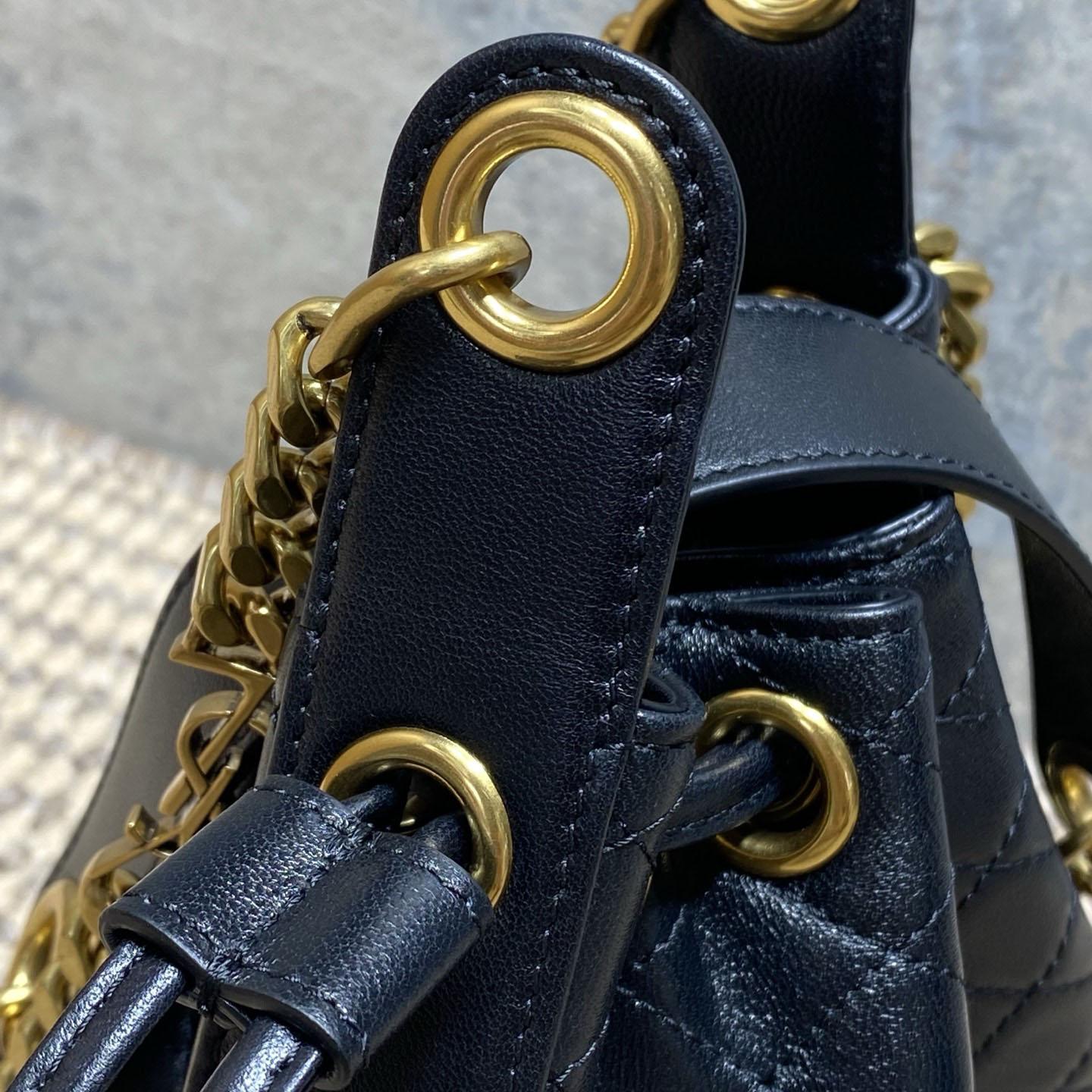 Saint Laurent Cassandre Quilted Leather Bucket Bag - DesignerGu
