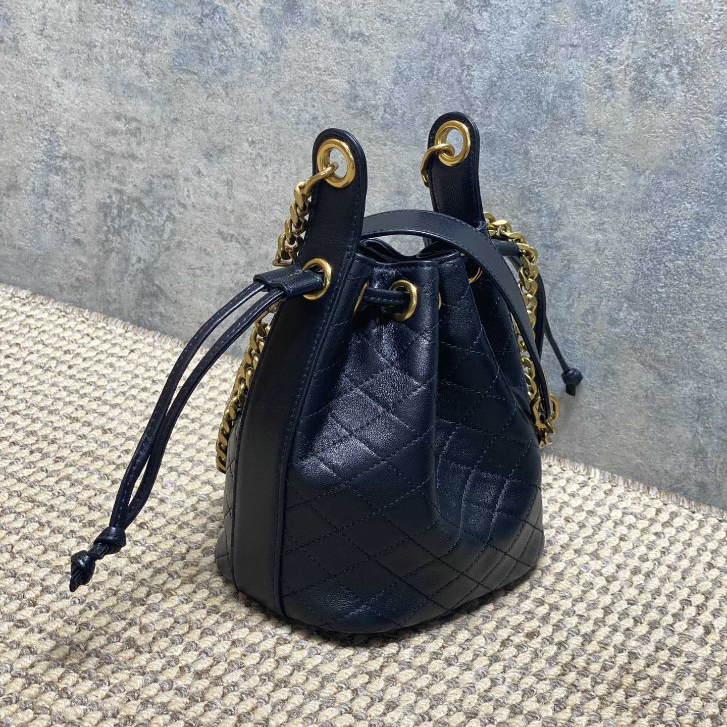 Saint Laurent Cassandre Quilted Leather Bucket Bag - DesignerGu