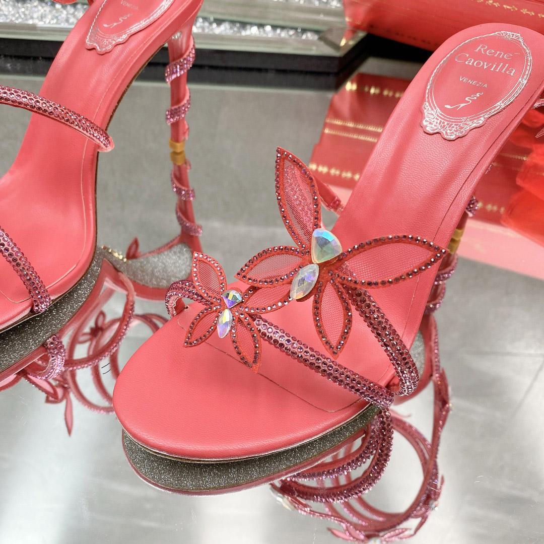 Rene Caovilla Embellished Margot Sandals - DesignerGu