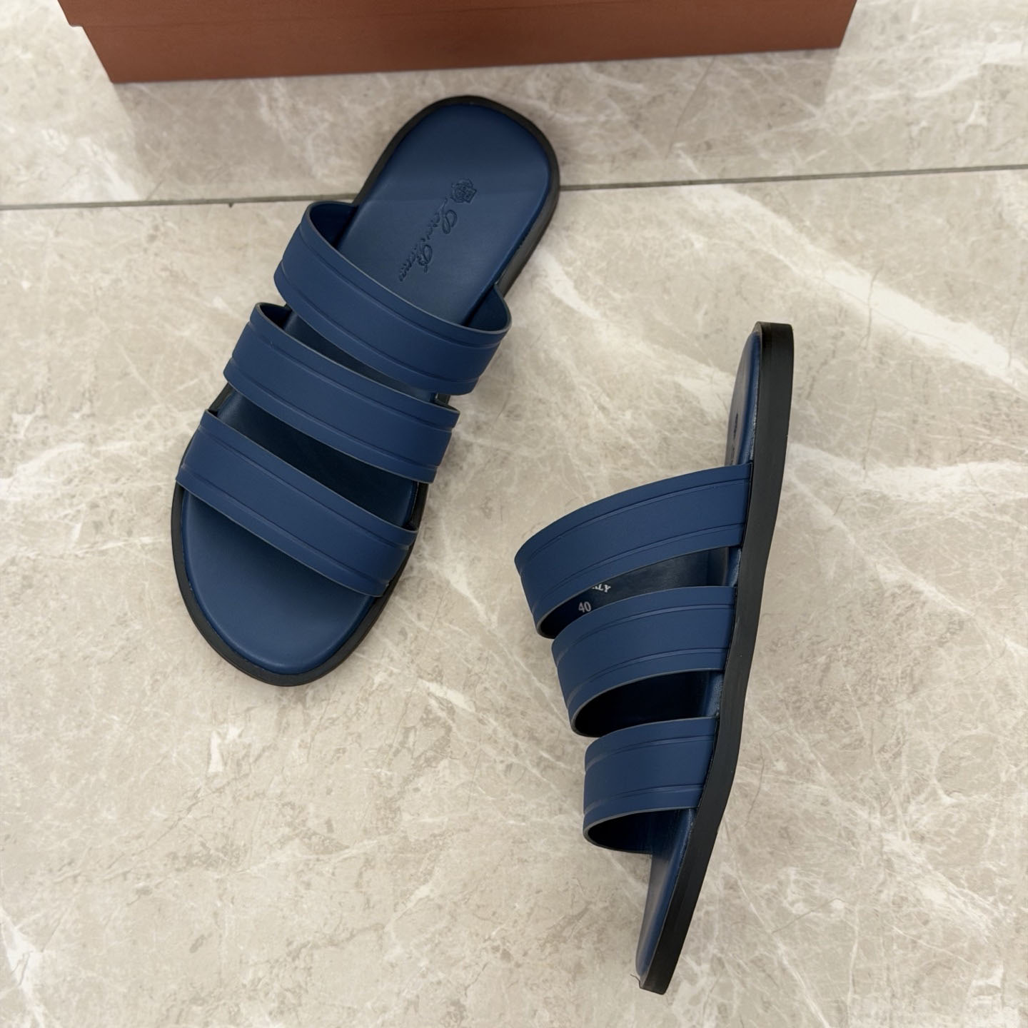 Loro Piana  Naha Seawalk Leather Slide Sandals - DesignerGu