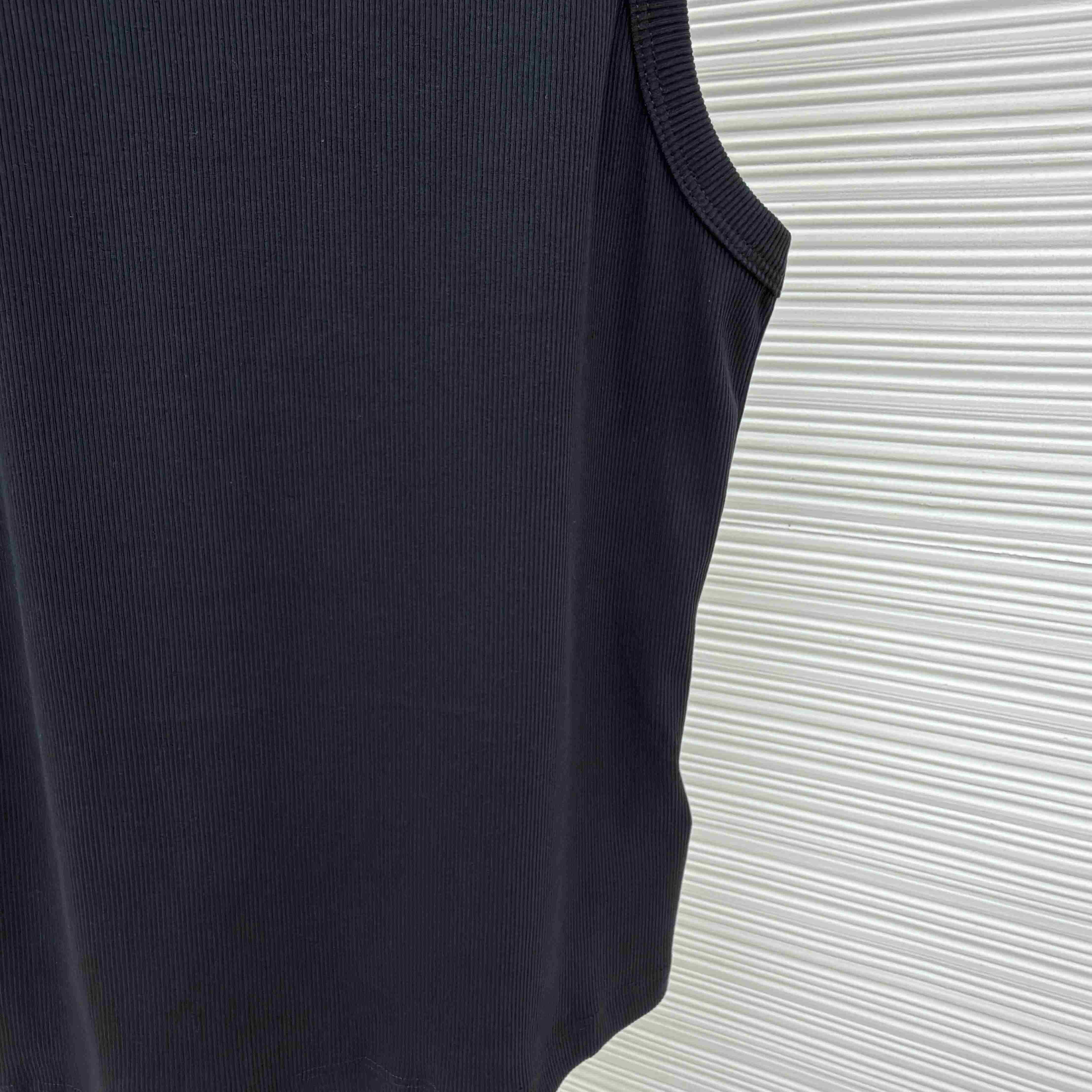 Celine Triomphe Tank Top In Ribbed Cotton - DesignerGu