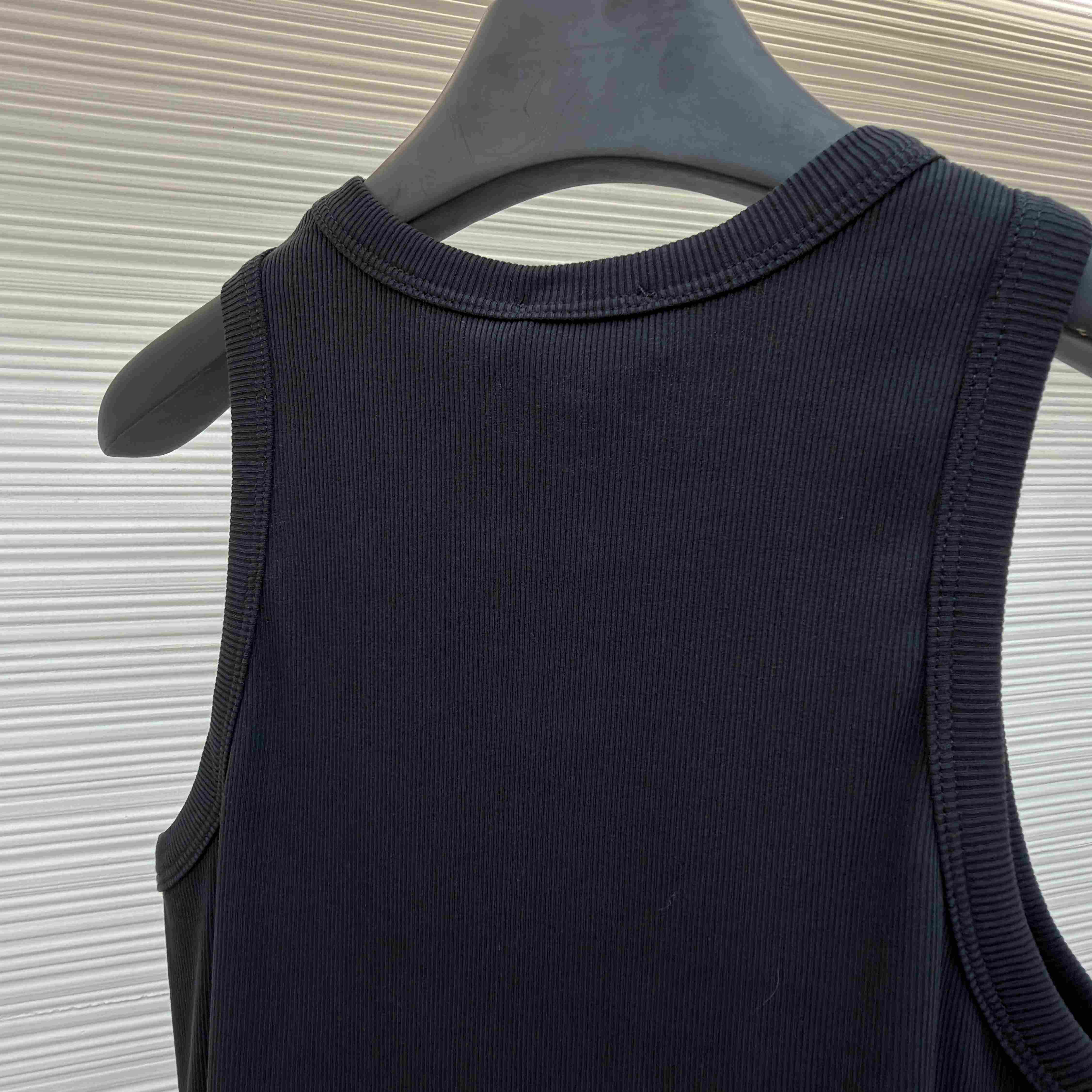 Celine Triomphe Tank Top In Ribbed Cotton - DesignerGu