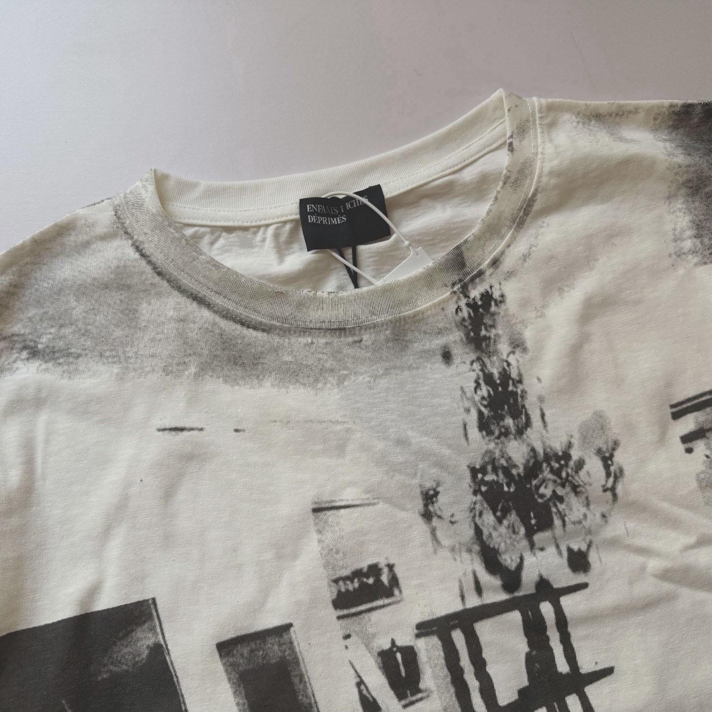 Enfants Riches Déprimés Destroyed Apartment T-Shirt 'Dirty White' - DesignerGu