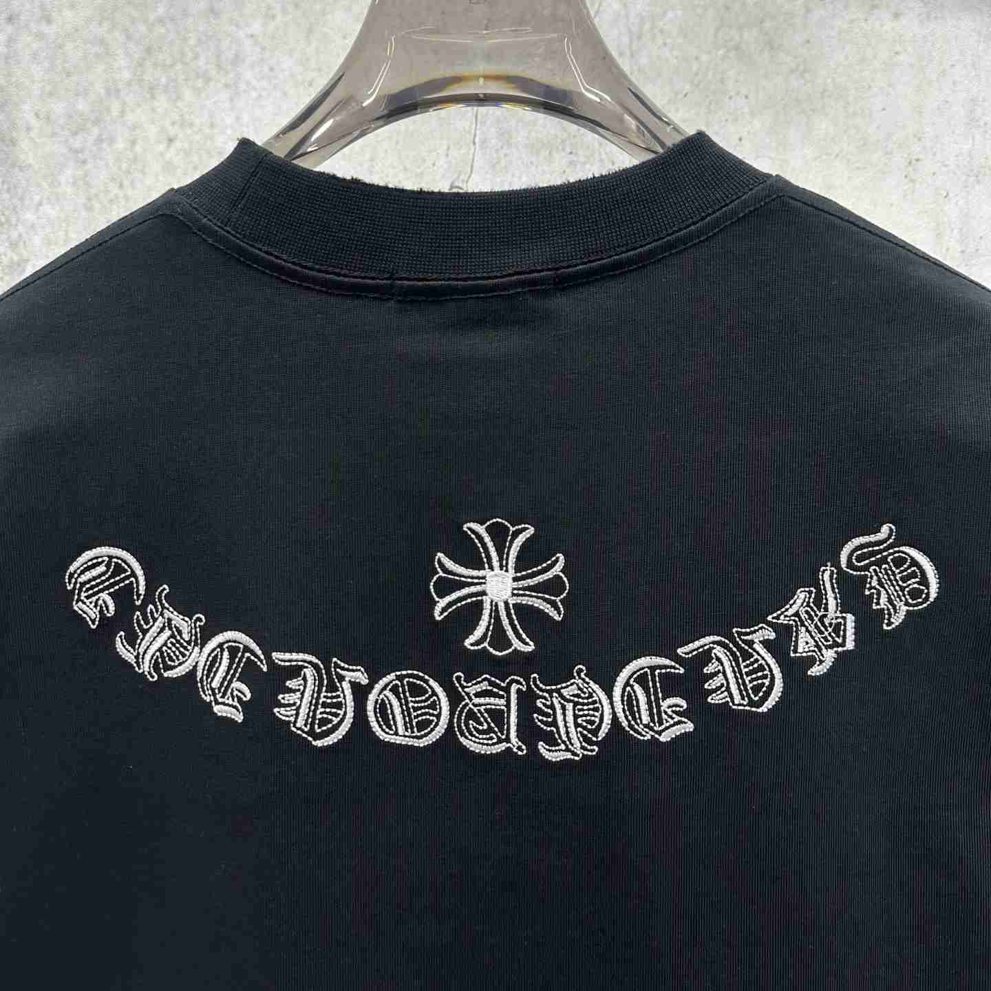 Chrome Hearts  Embroidered Cross Short Sleeve 'Black' - DesignerGu