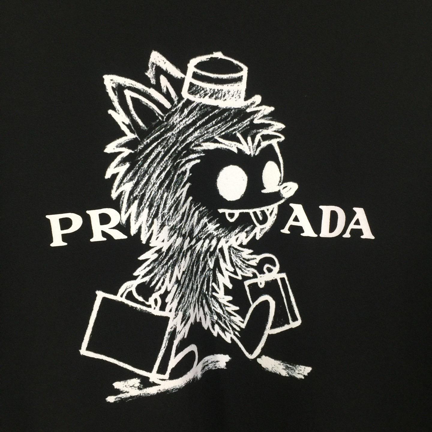 Prada Logo Cotton Tee - DesignerGu