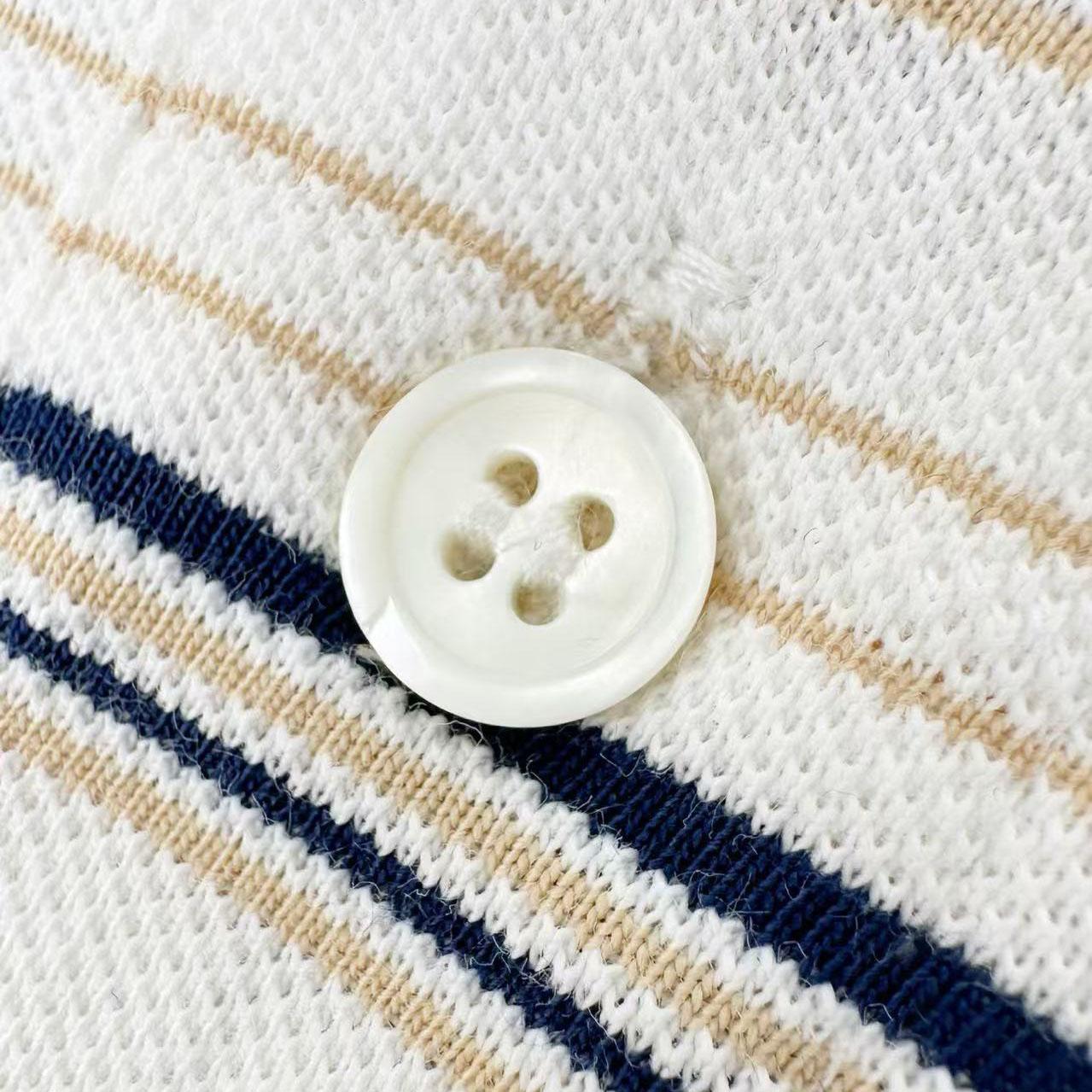 Prada Striped Piqué Polo Shirt - DesignerGu