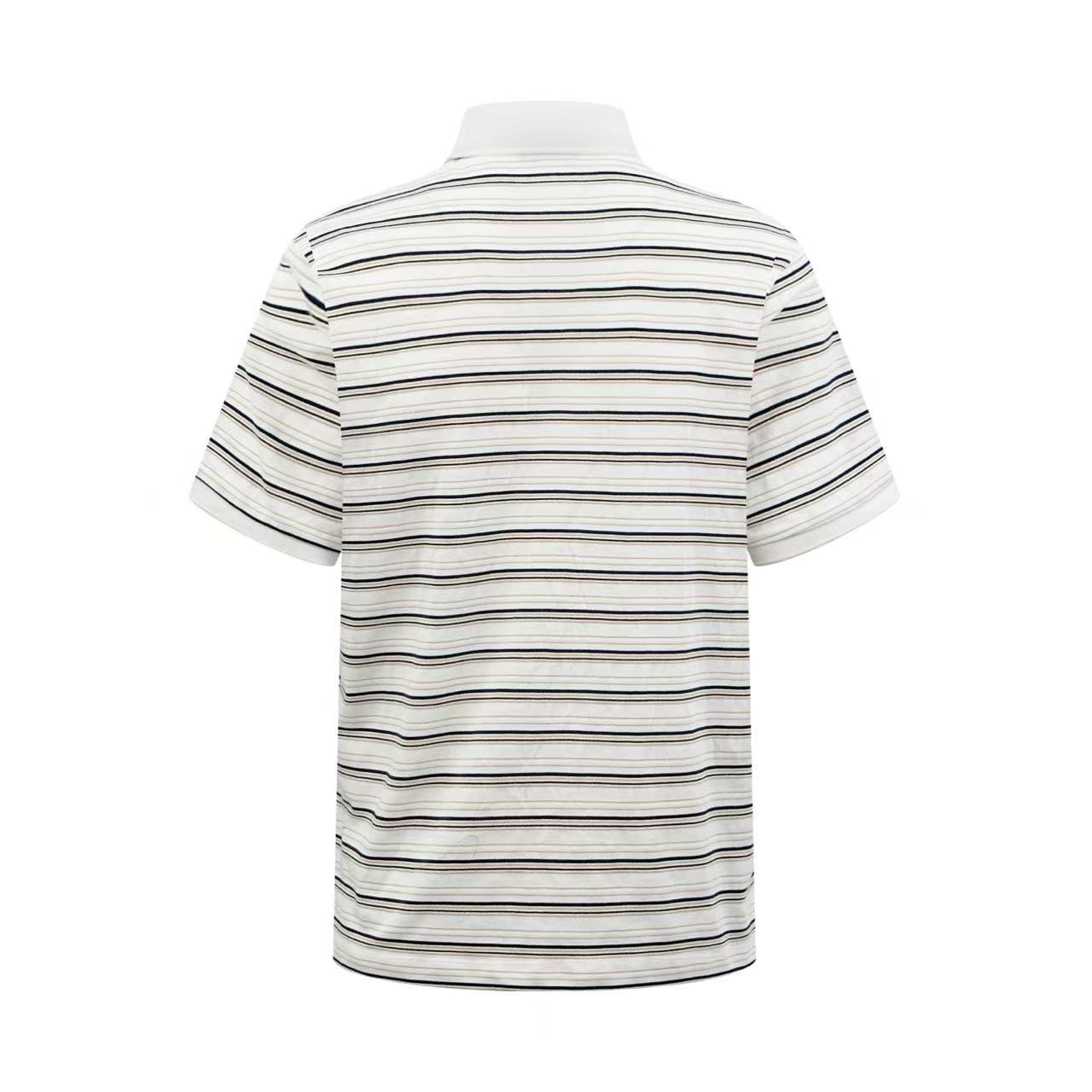 Prada Striped Piqué Polo Shirt - DesignerGu