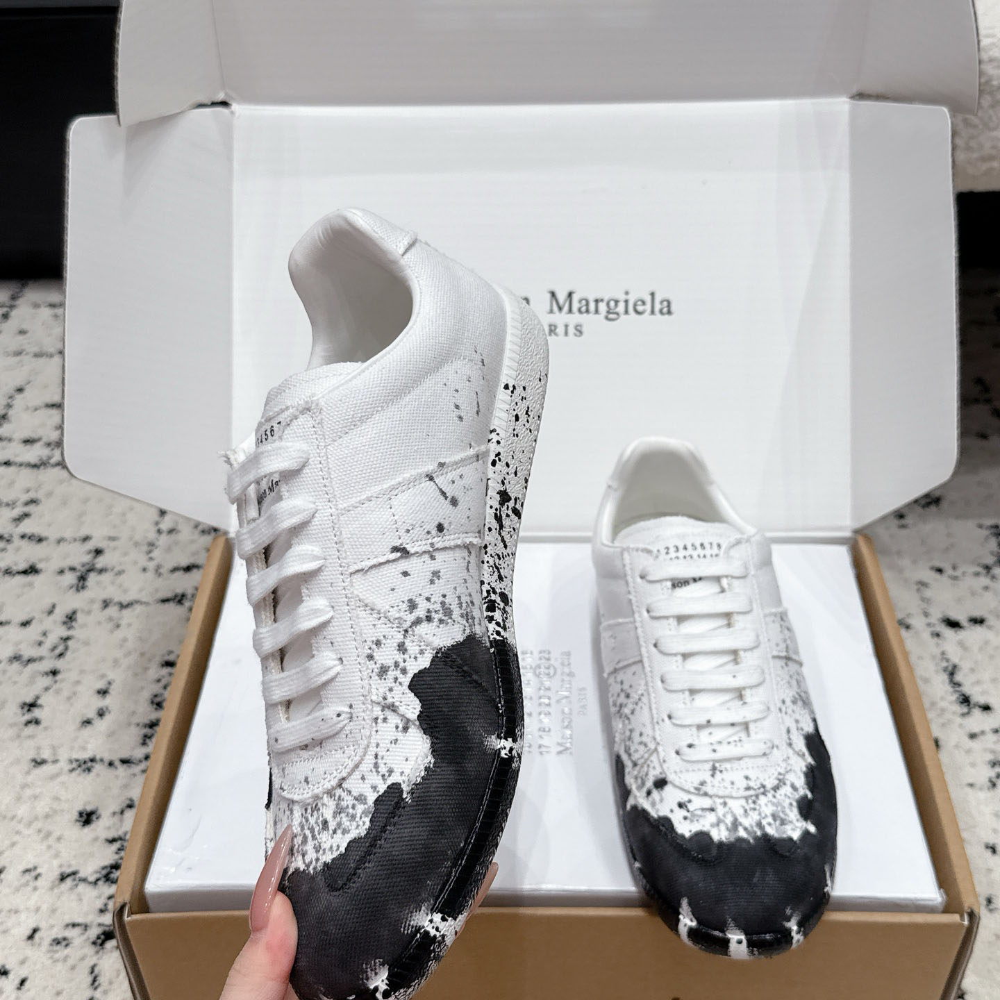 Maison Margiela Replica 'Paint Splatter - White Black' - DesignerGu