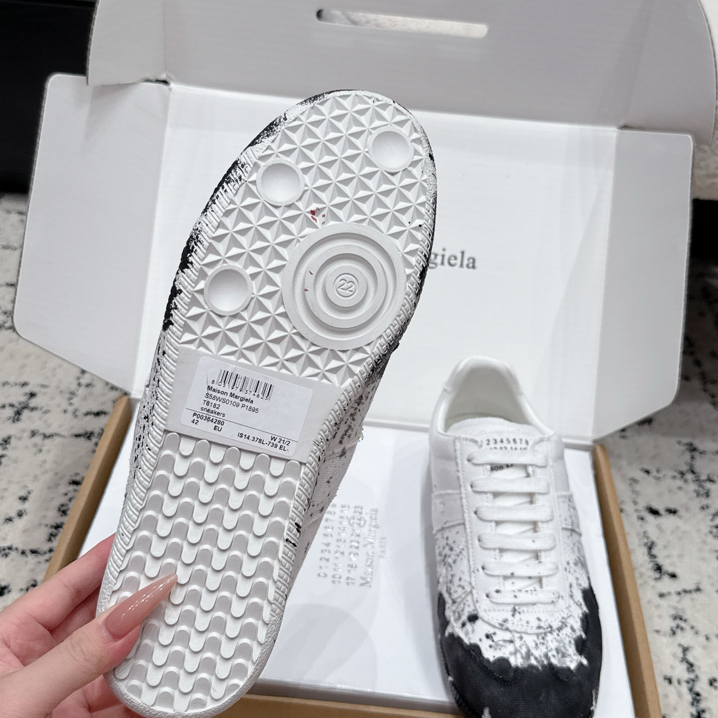 Maison Margiela Replica 'Paint Splatter - White Black' - DesignerGu