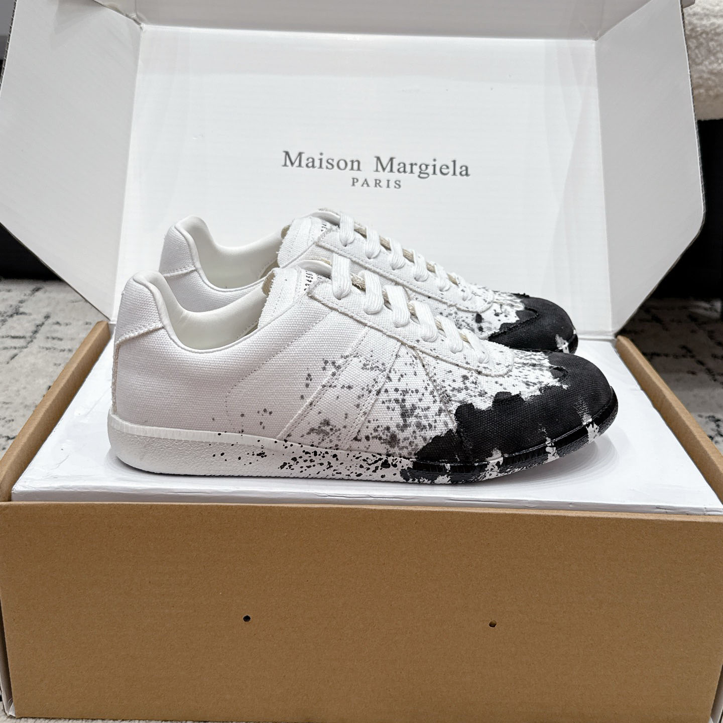 Maison Margiela Replica 'Paint Splatter - White Black' - DesignerGu